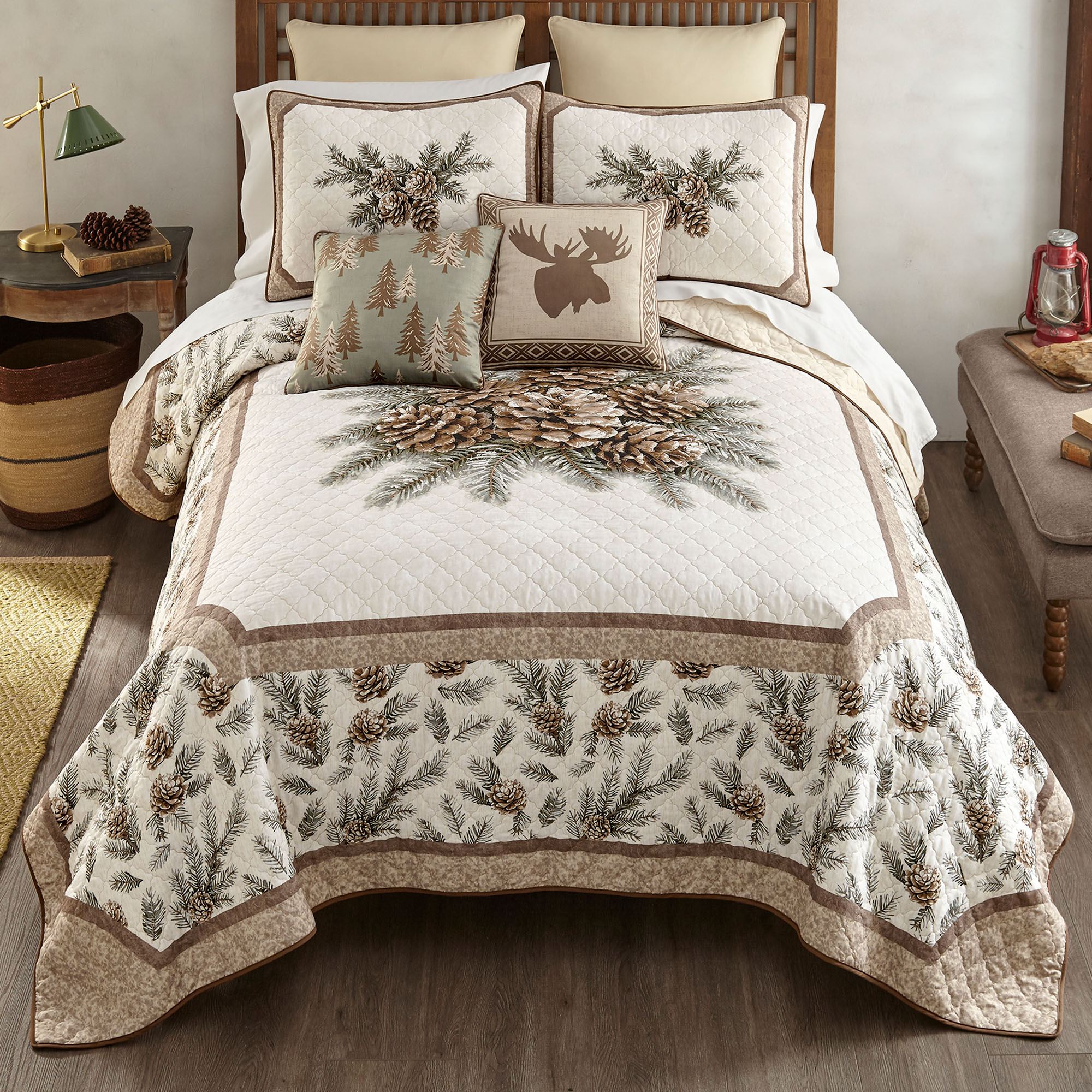 Pine Medallion Mini Quilt Set Multi Warm