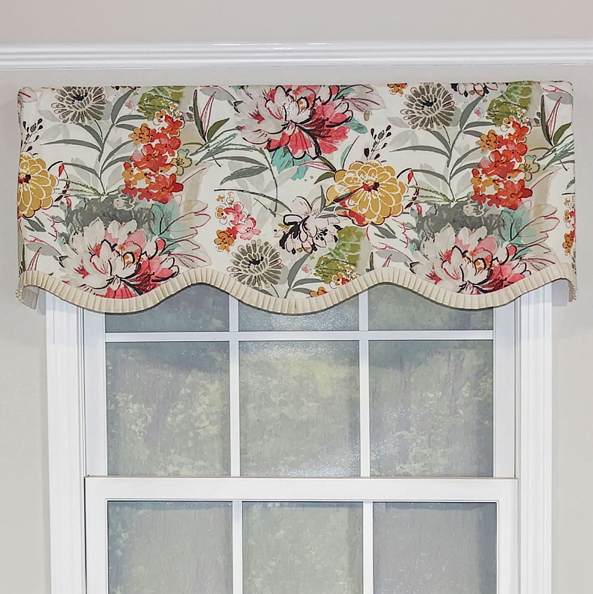 Kira Scalloped Valance Multi Bright 50 x 16