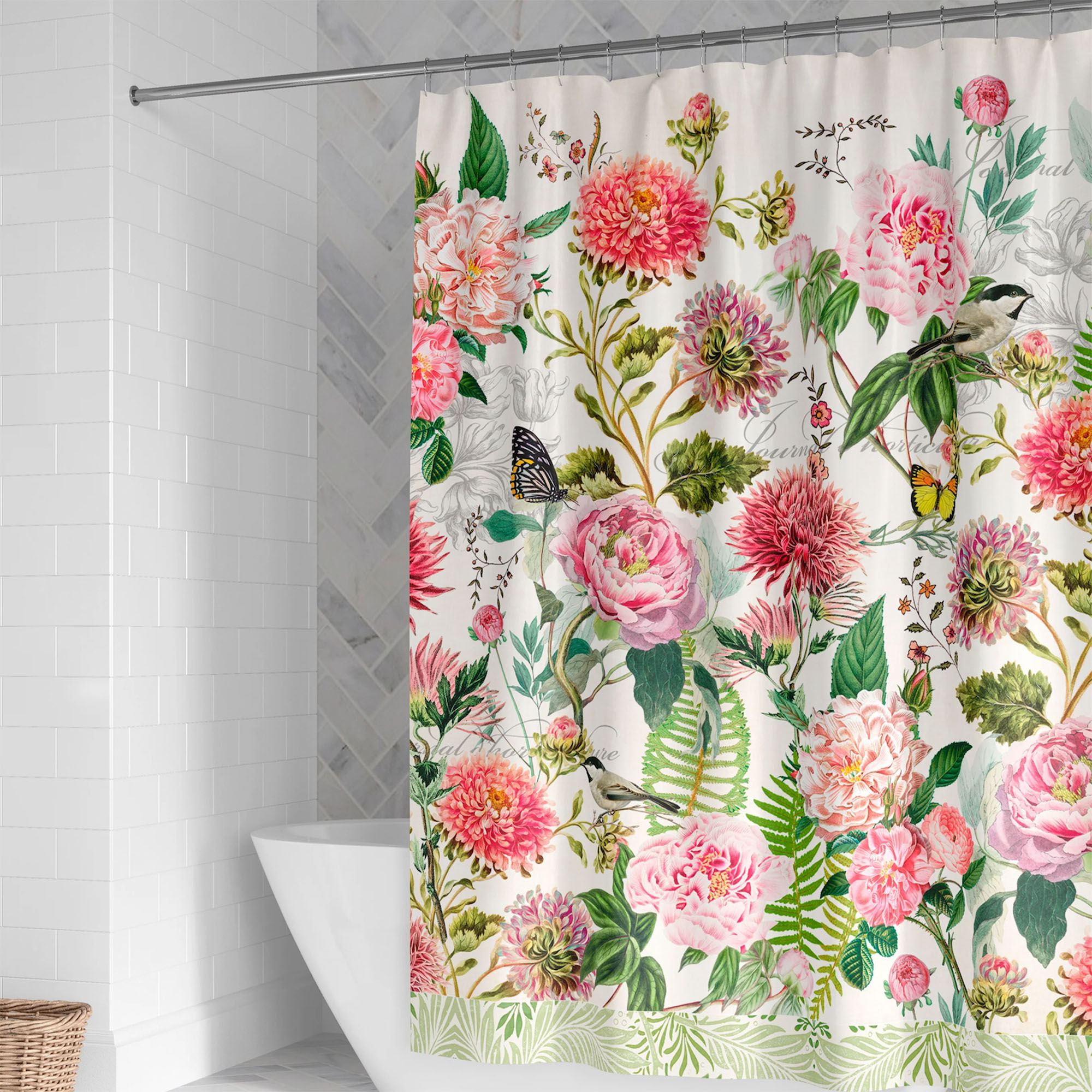 Botanical Garden Shower Curtain Multi Bright 71 x 74