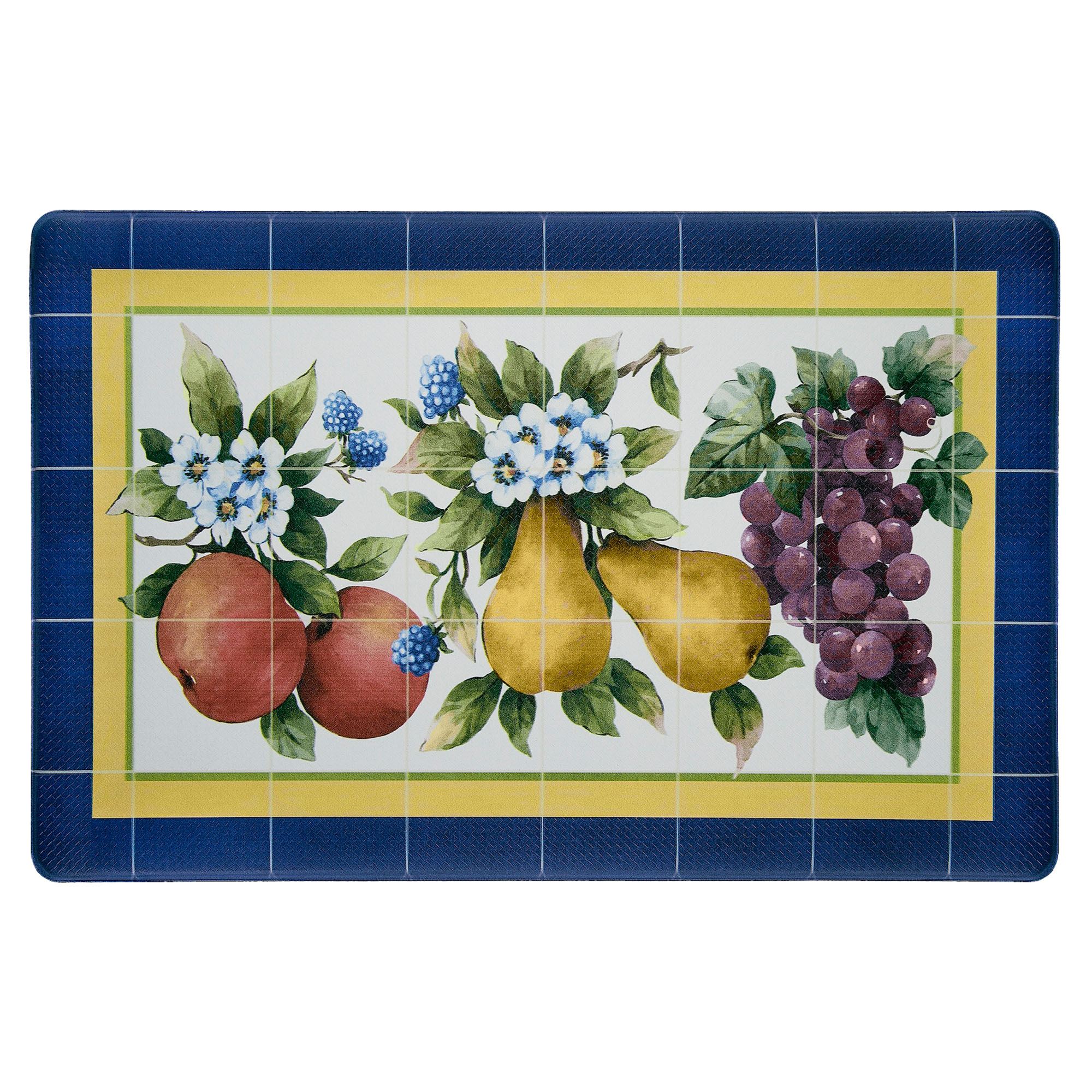 Fruity Tiles Anti Fatigue Kitchen Comfort Mat Blue 30 x 18