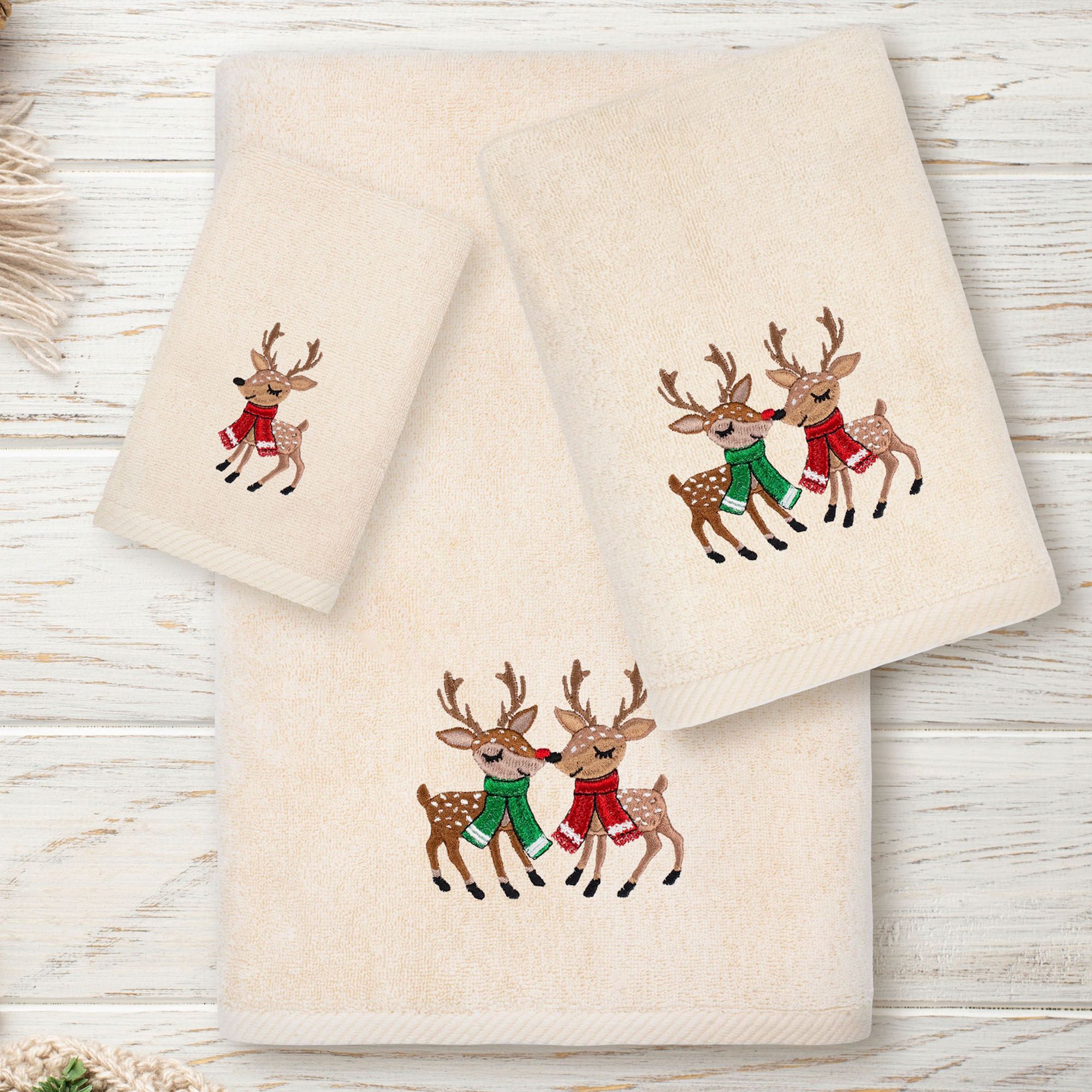 Christmas Kisses Bath Towel Set Bath Hand Fingertip