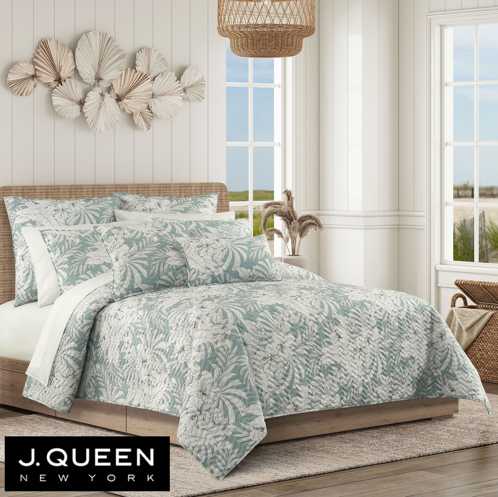 Auckland Quilt Set Aqua
