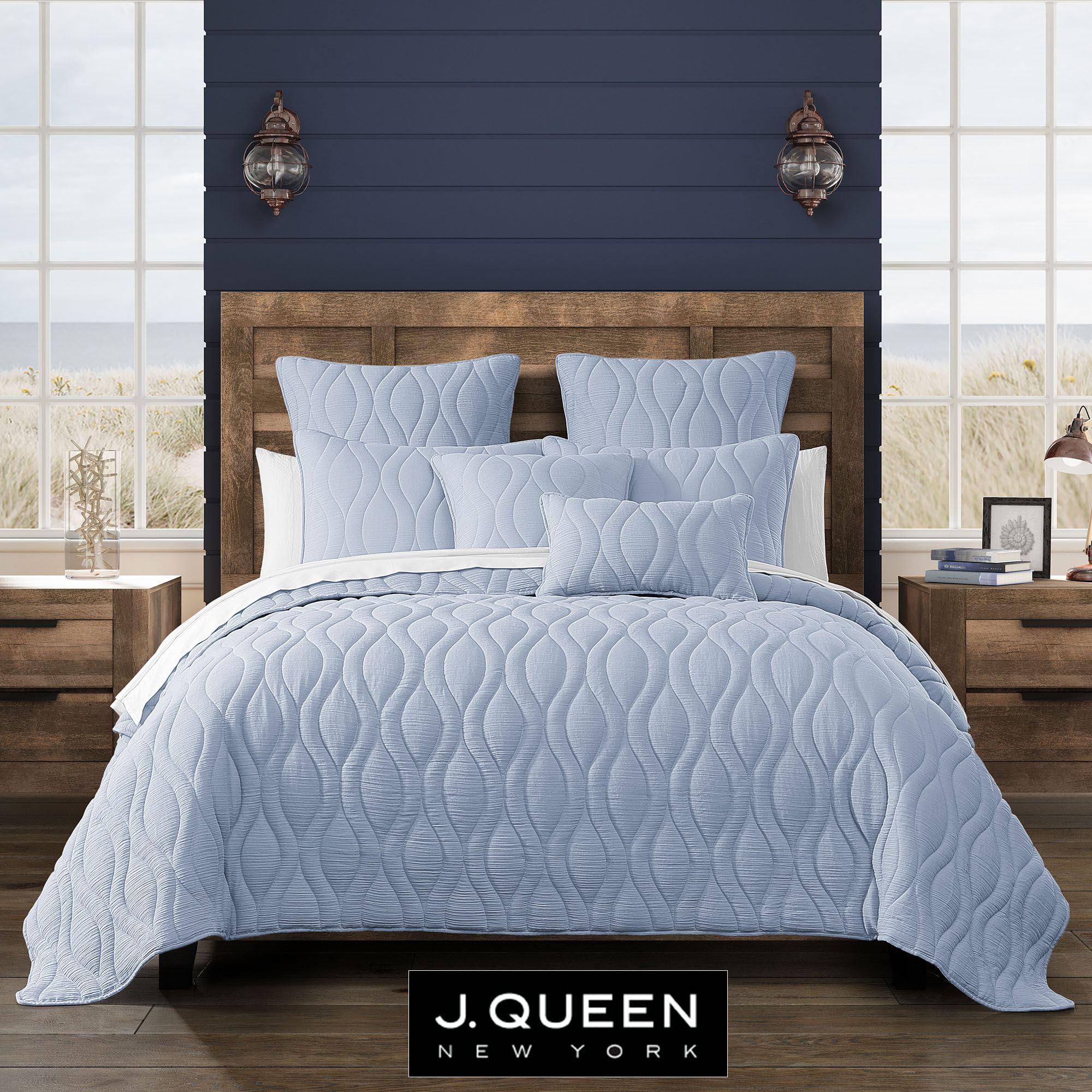 Cove Quilt Set Blue