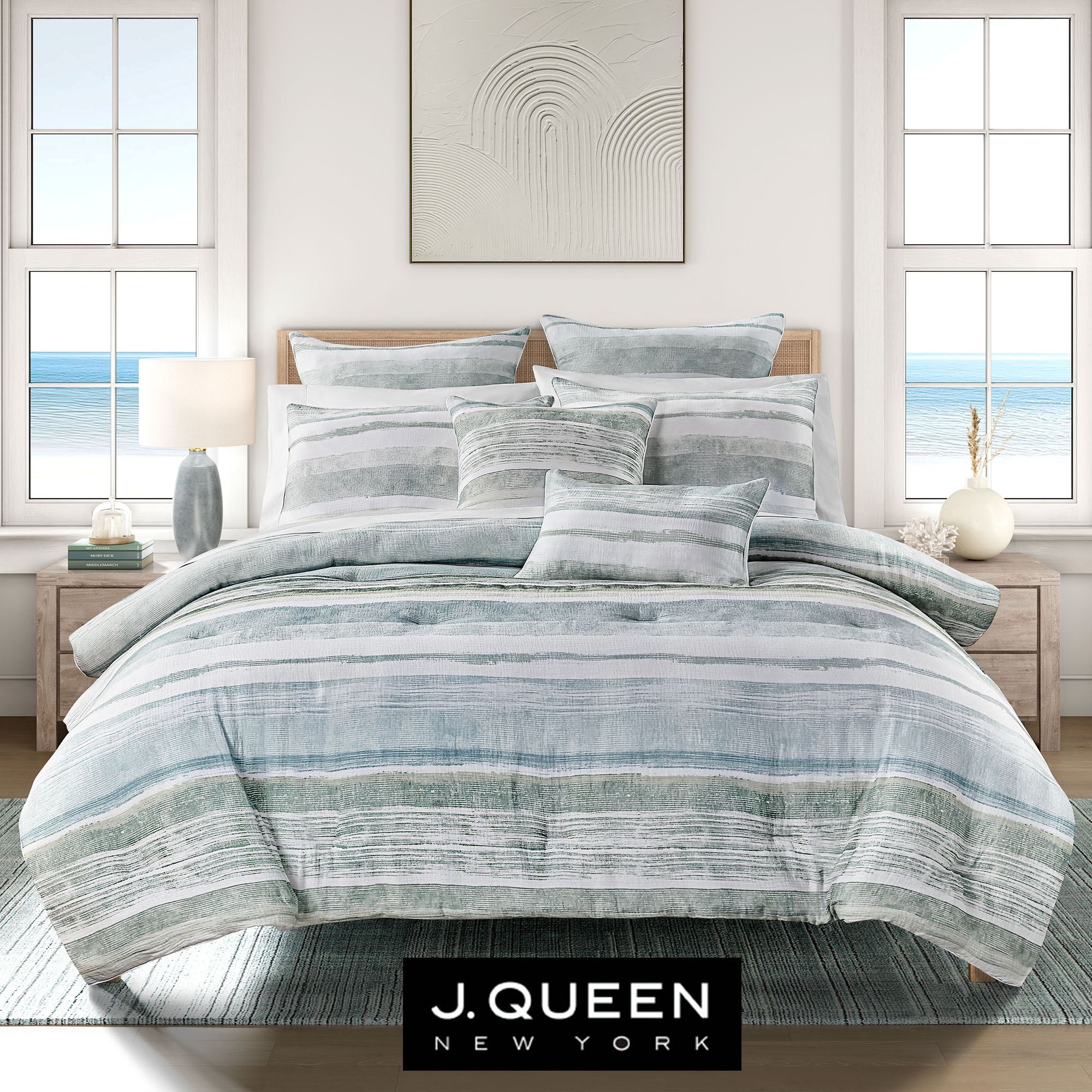 Surf Comforter Set Aqua