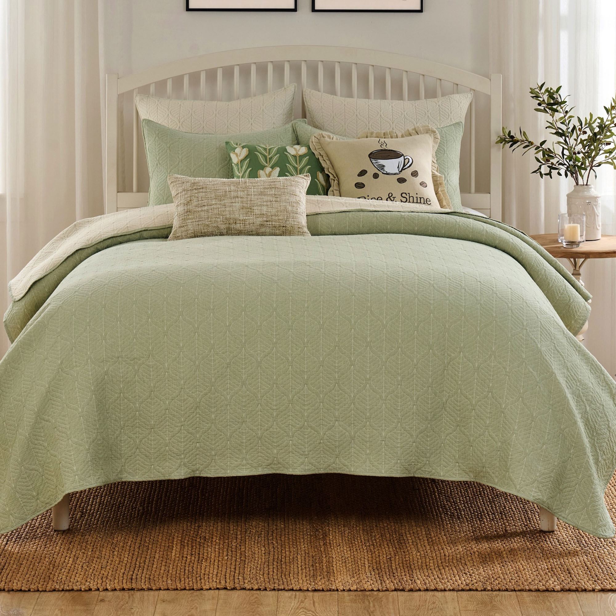 Zen Mini Coverlet Set Sage