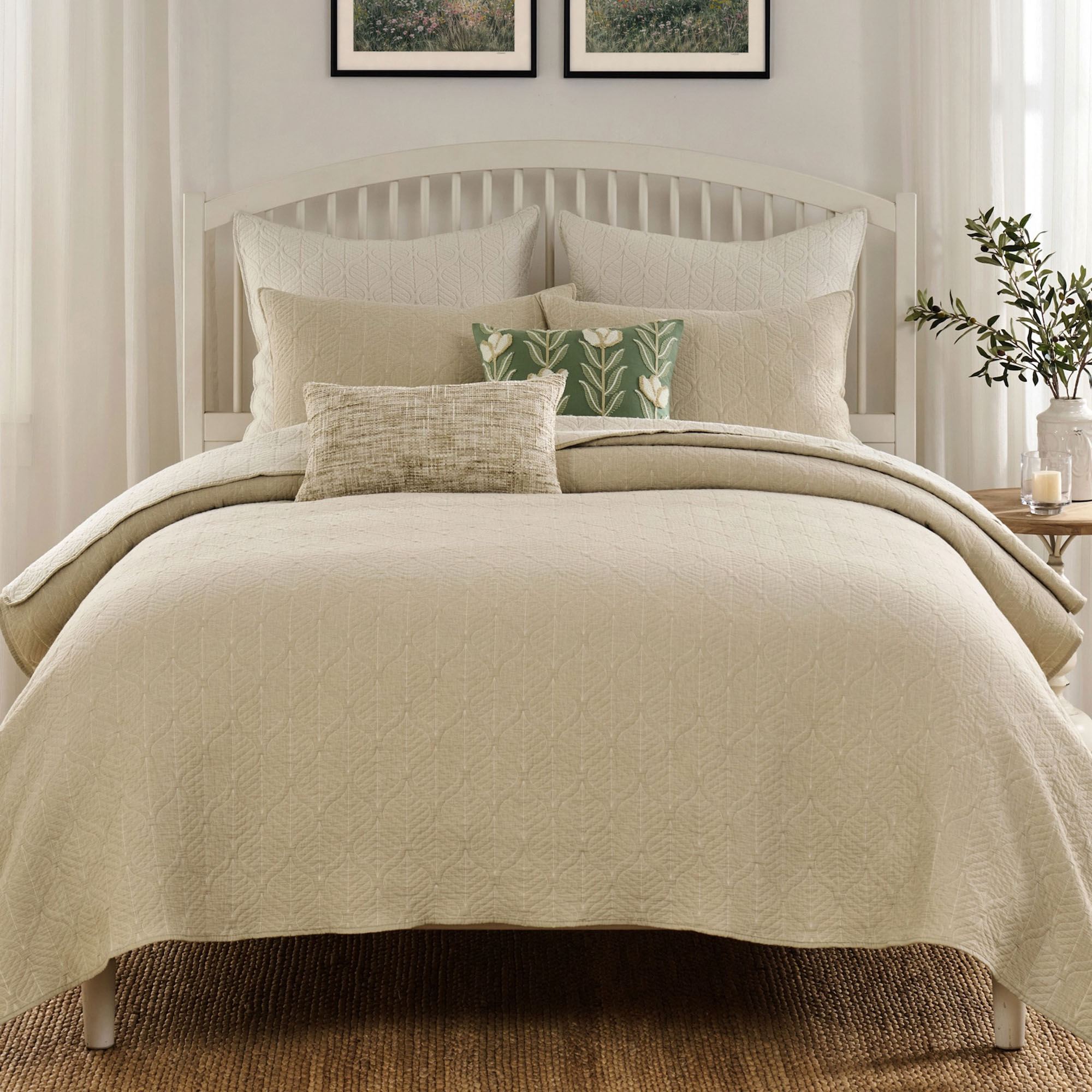 Zen Mini Coverlet Set Beige