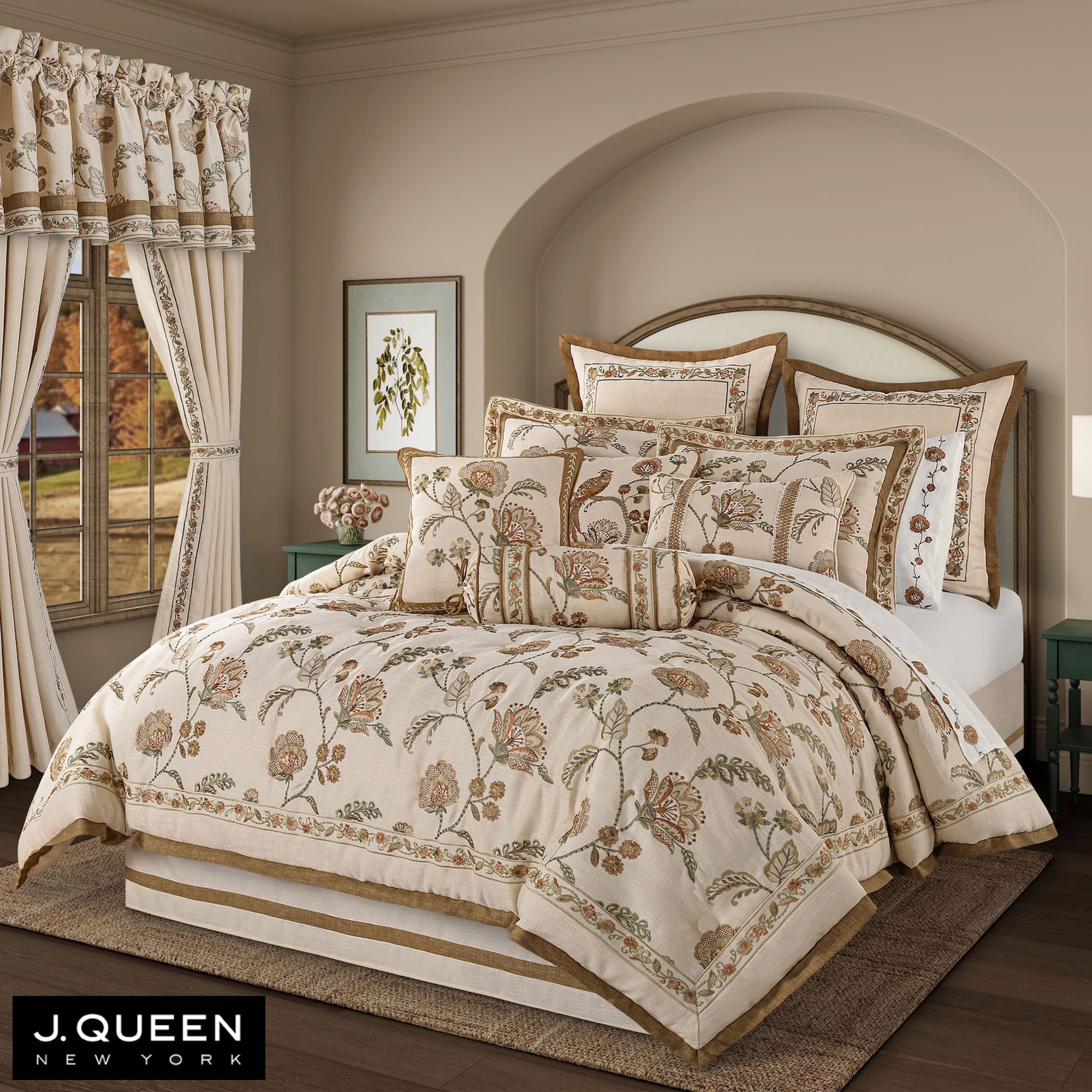 Garden Grove Floral Comforter Set Multi Warm