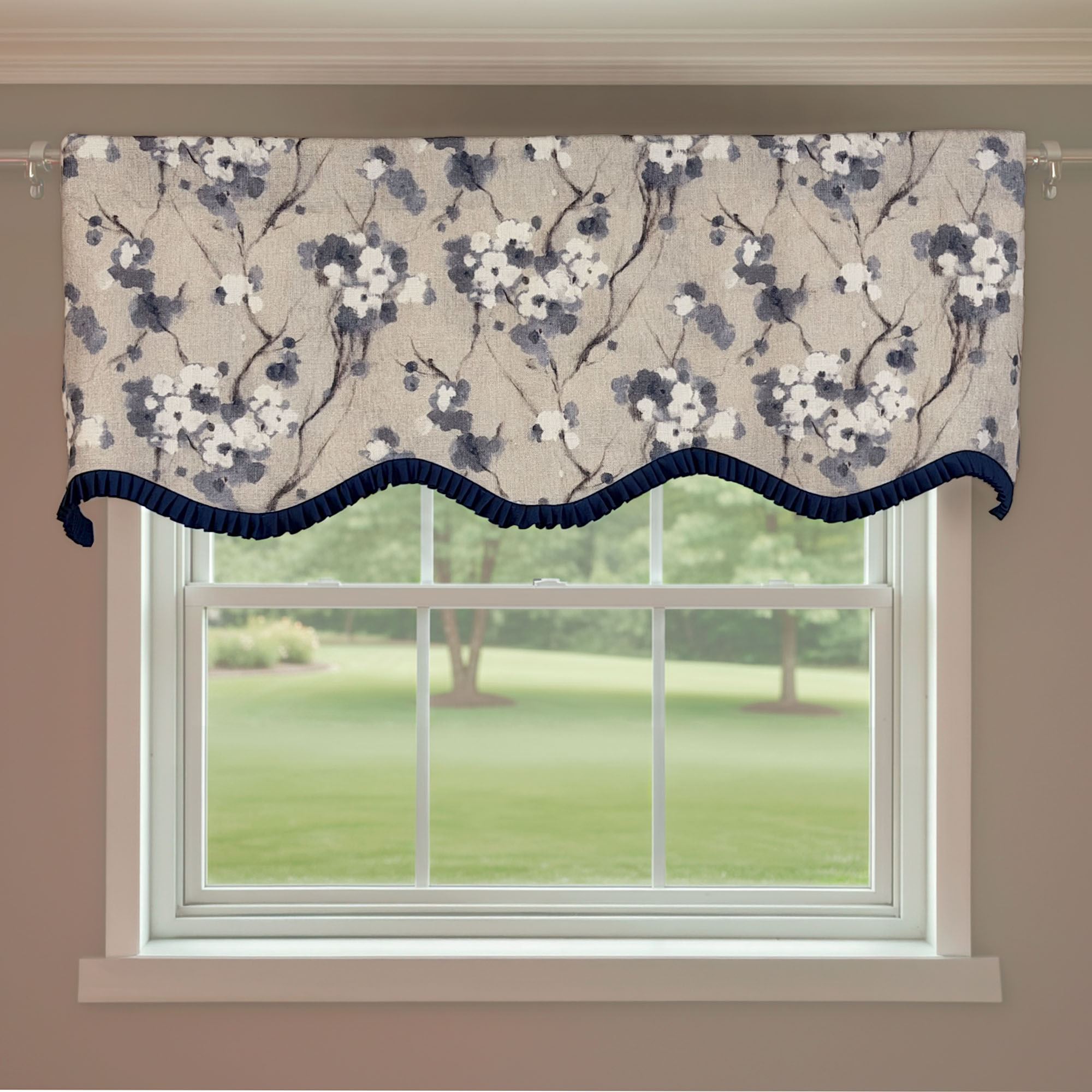 Owensboro Provance Valance Navy 50 x 17