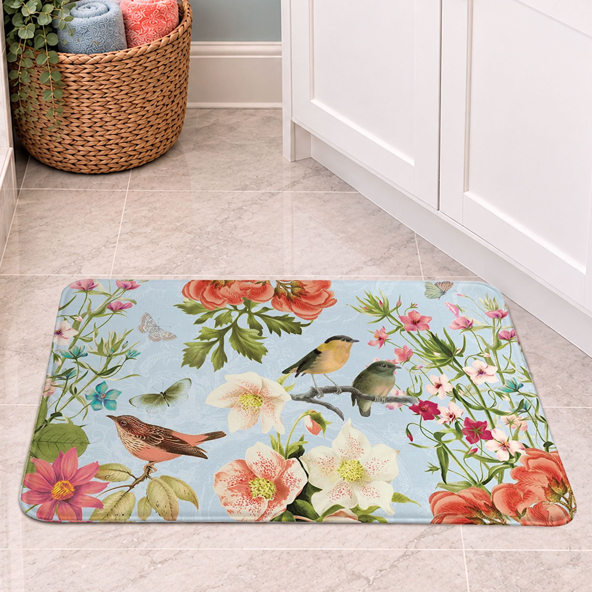 Bird Song Comfort Mat Multi Bright 34 x 21