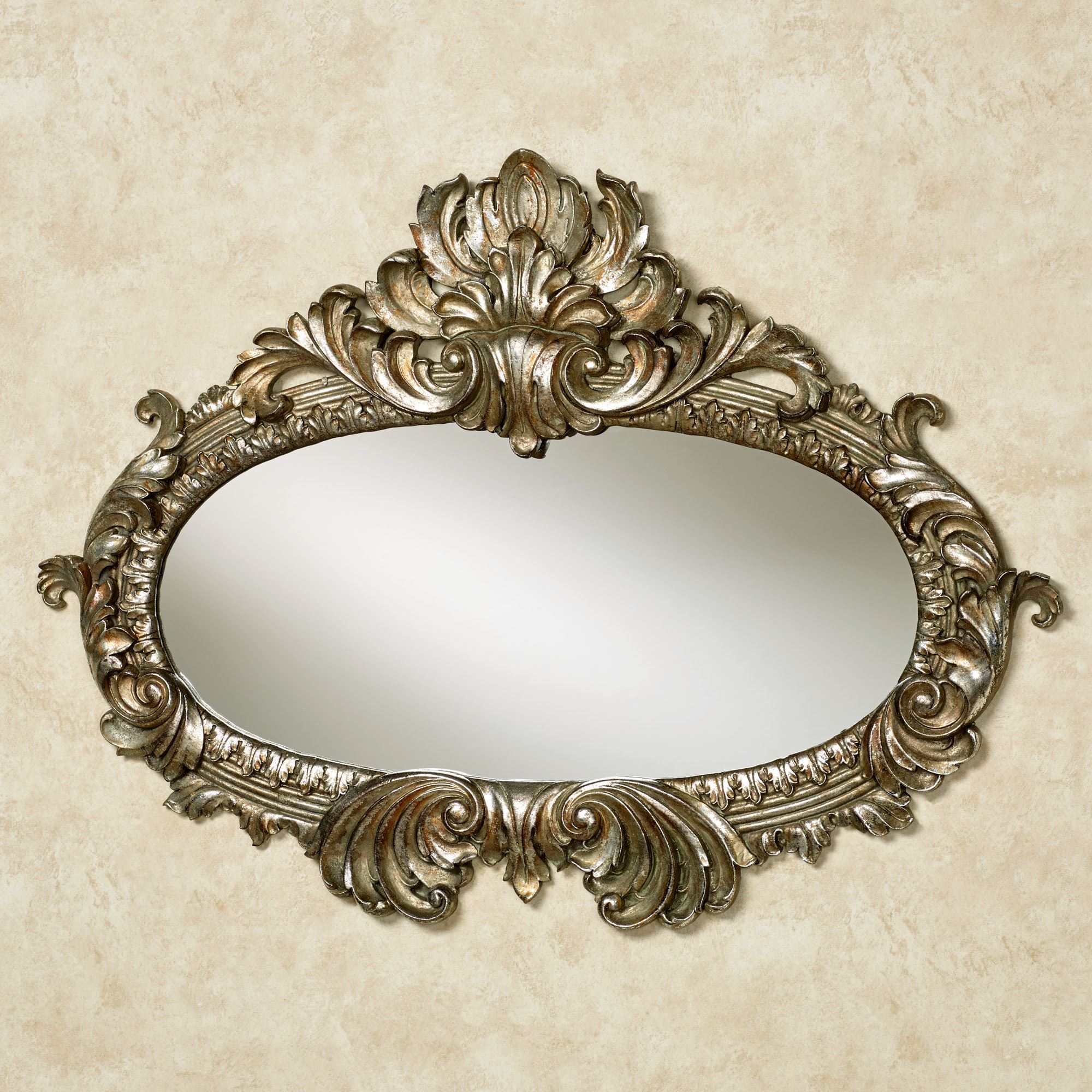 Bridgette Silver Gold Oval Wall Mirror