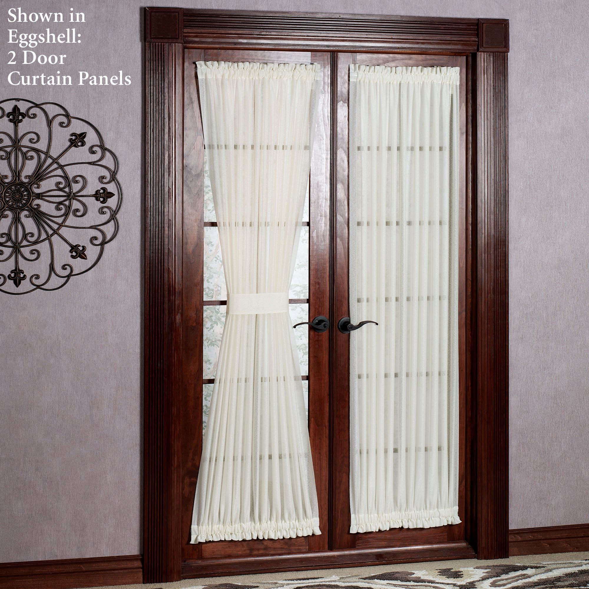 Reverie Snow Voile Semi Sheer Door Panel Reverie Snow Voile Semi Sheer Door Panel
