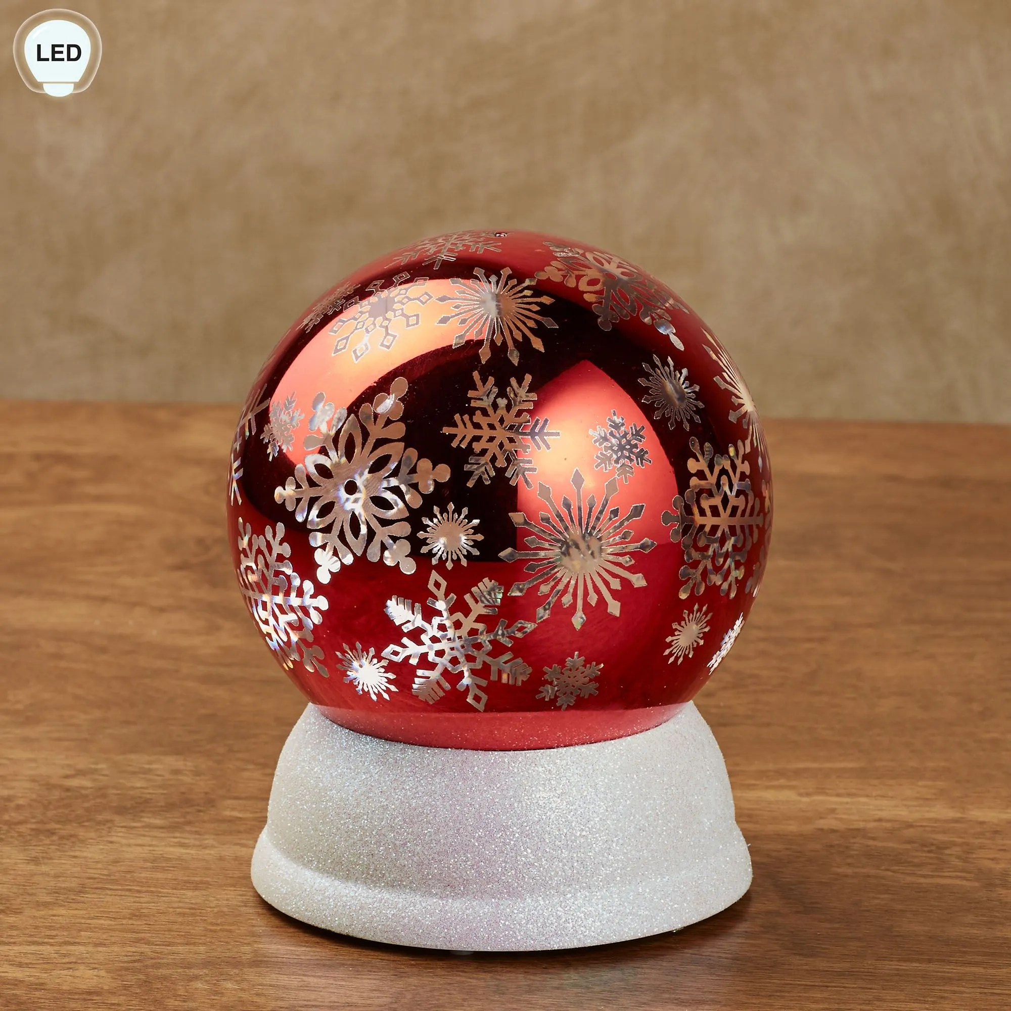 Arctic Snowflake LED Lighted Water Globe Tabletop Accent Arctic Snowflake LED Lighted Water Globe Tabletop Accent