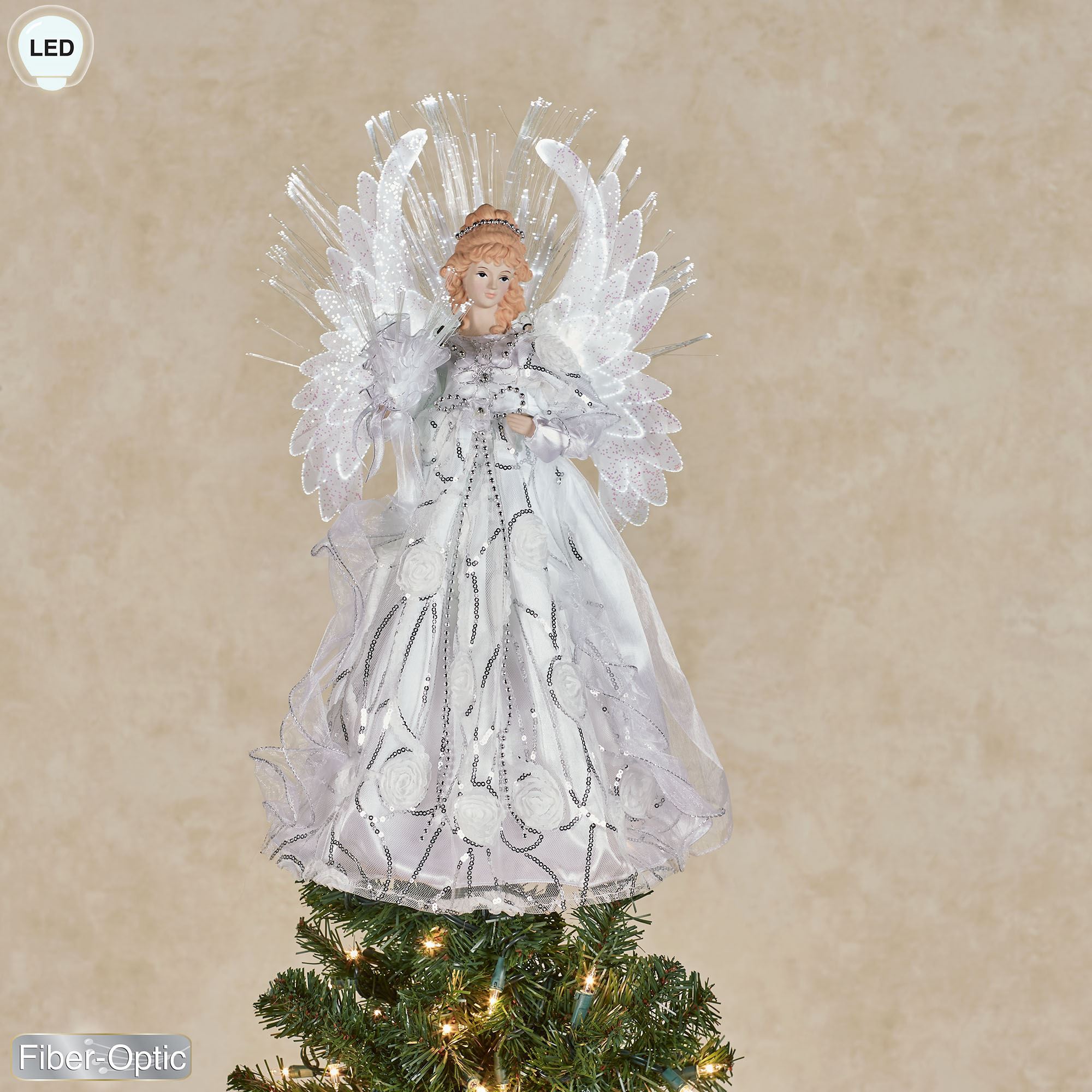 Christmas Angel Tree Topper Lighted