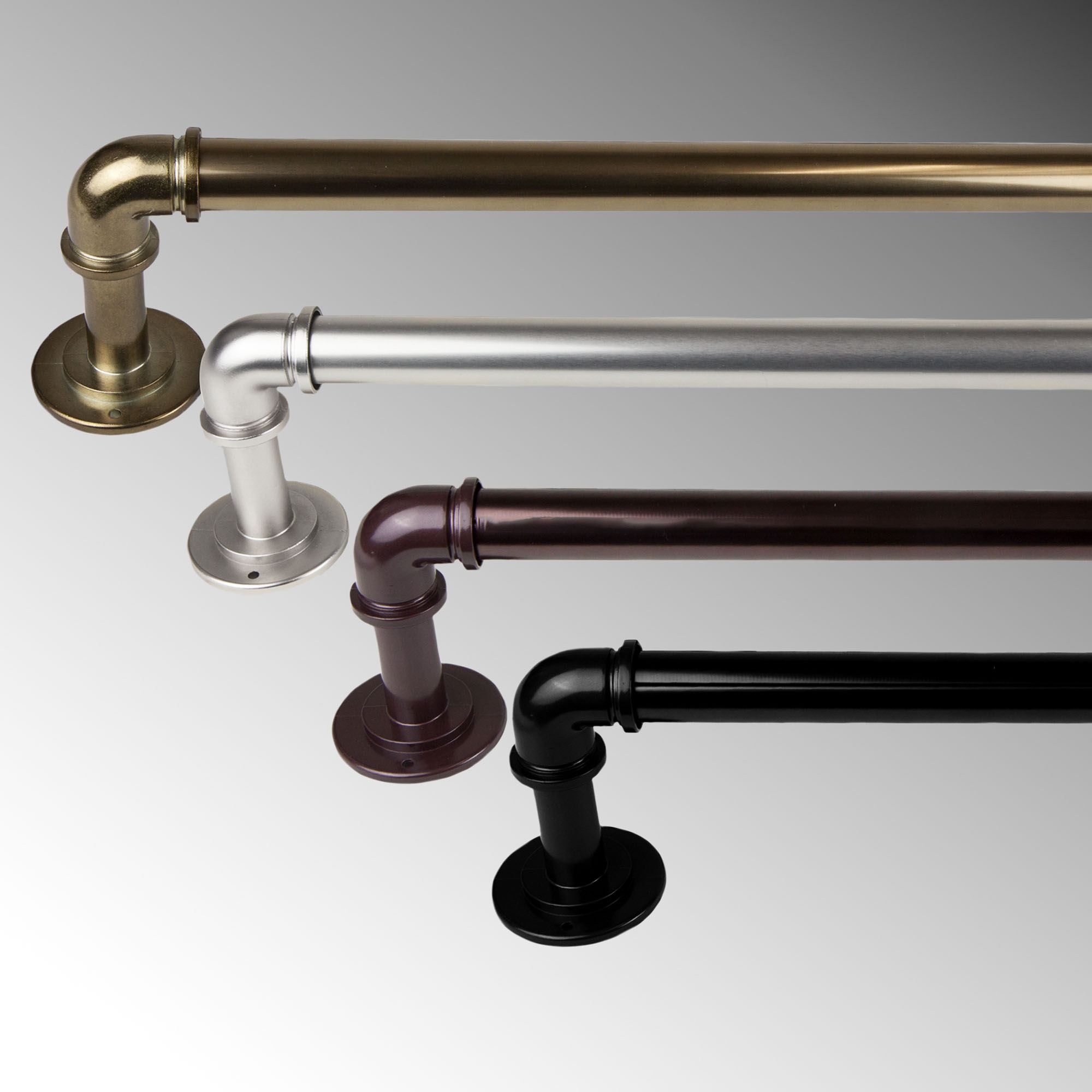 Oxford Wraparound Curtain Rod Set - 28