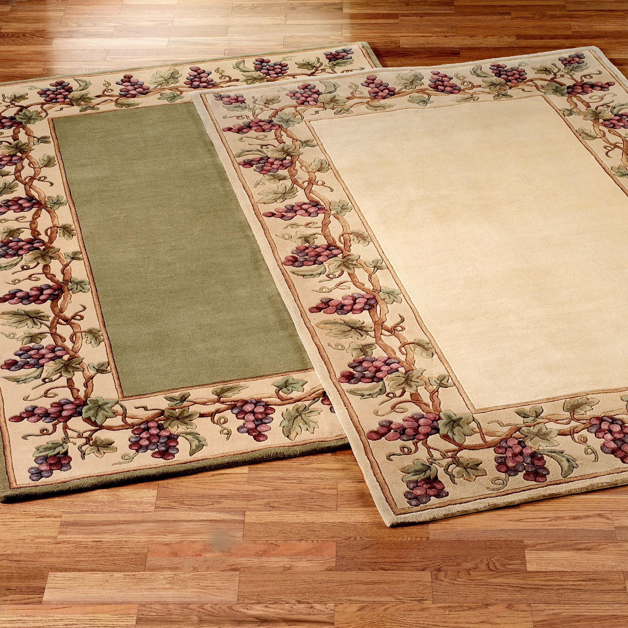 Grapes Napa Border Area Rugs