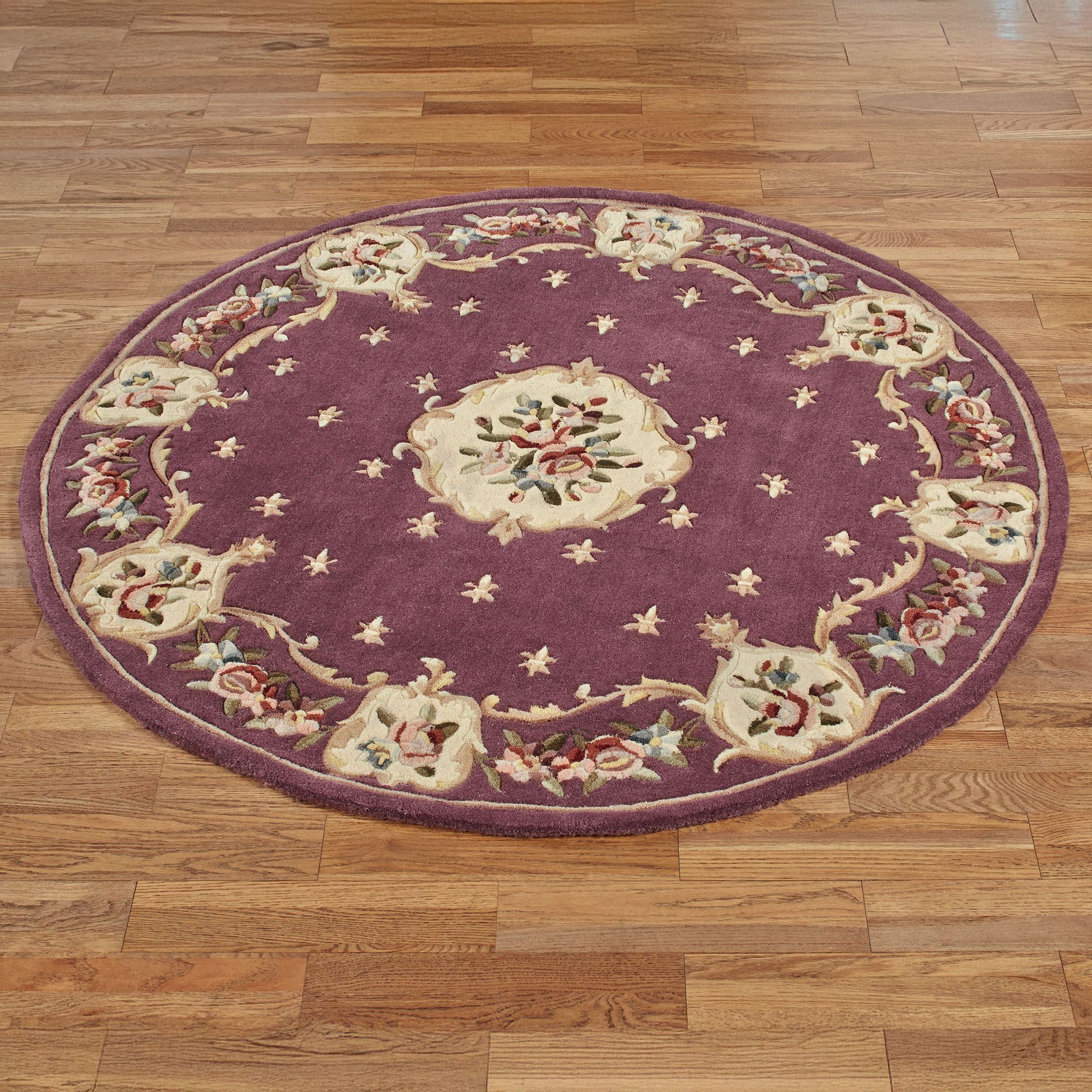 Fleur de Lis Aubusson Round Rugs