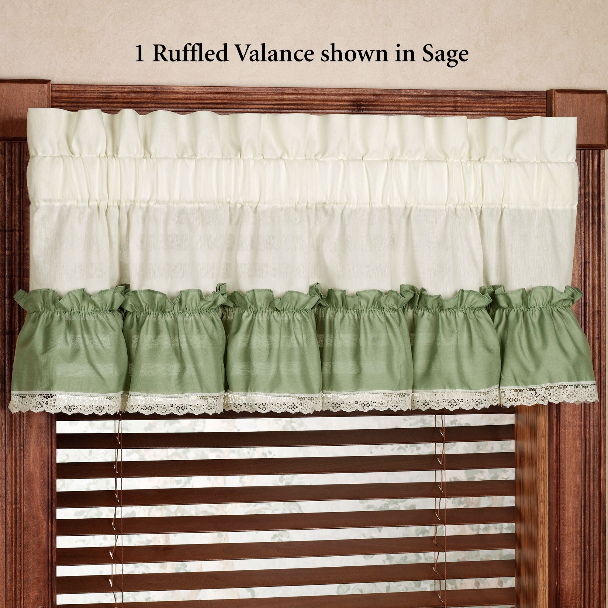 Gray Ruffel Valance Madelyn Ruffled Valance 60 x 15 | Touch of Class