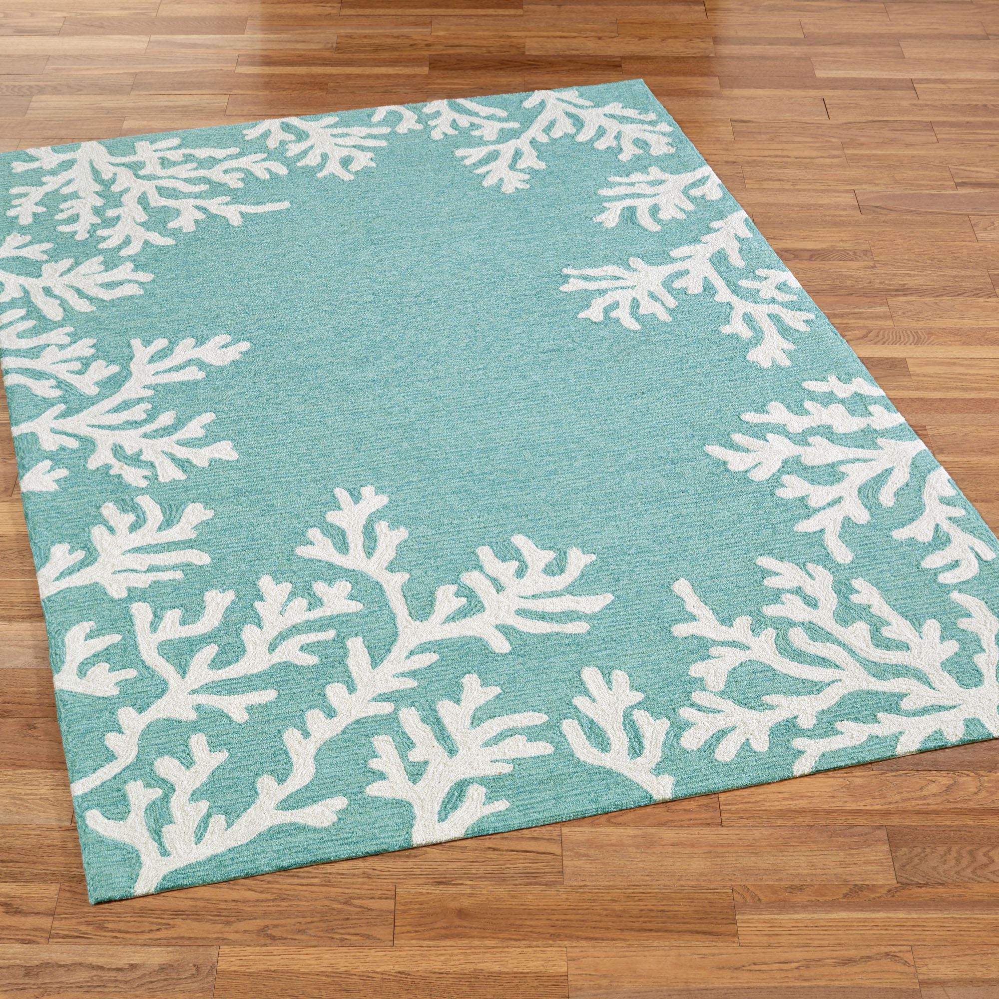 Coral Color Rug Blue Coral Area Rug