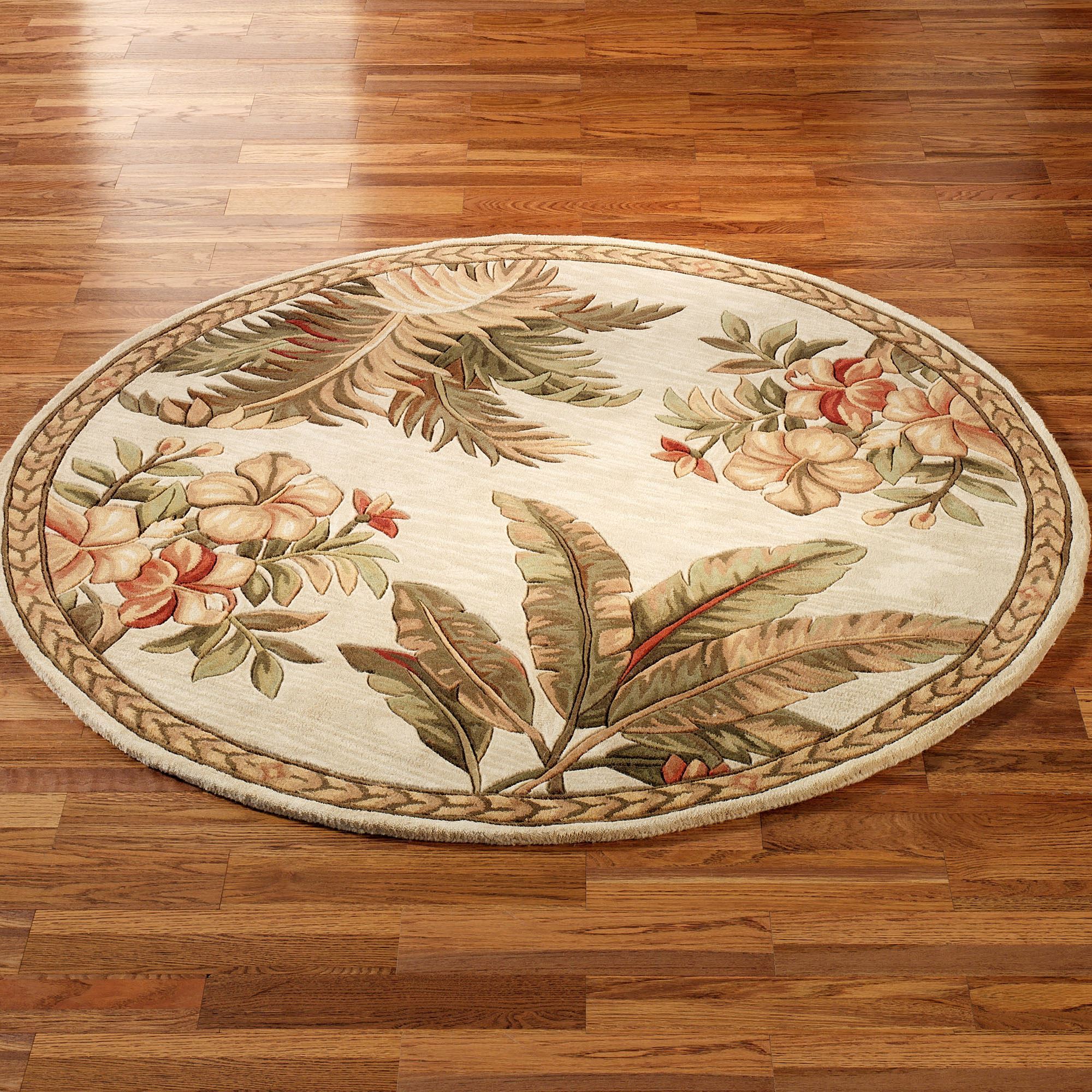 Tropical Retreat Round Area Rugs