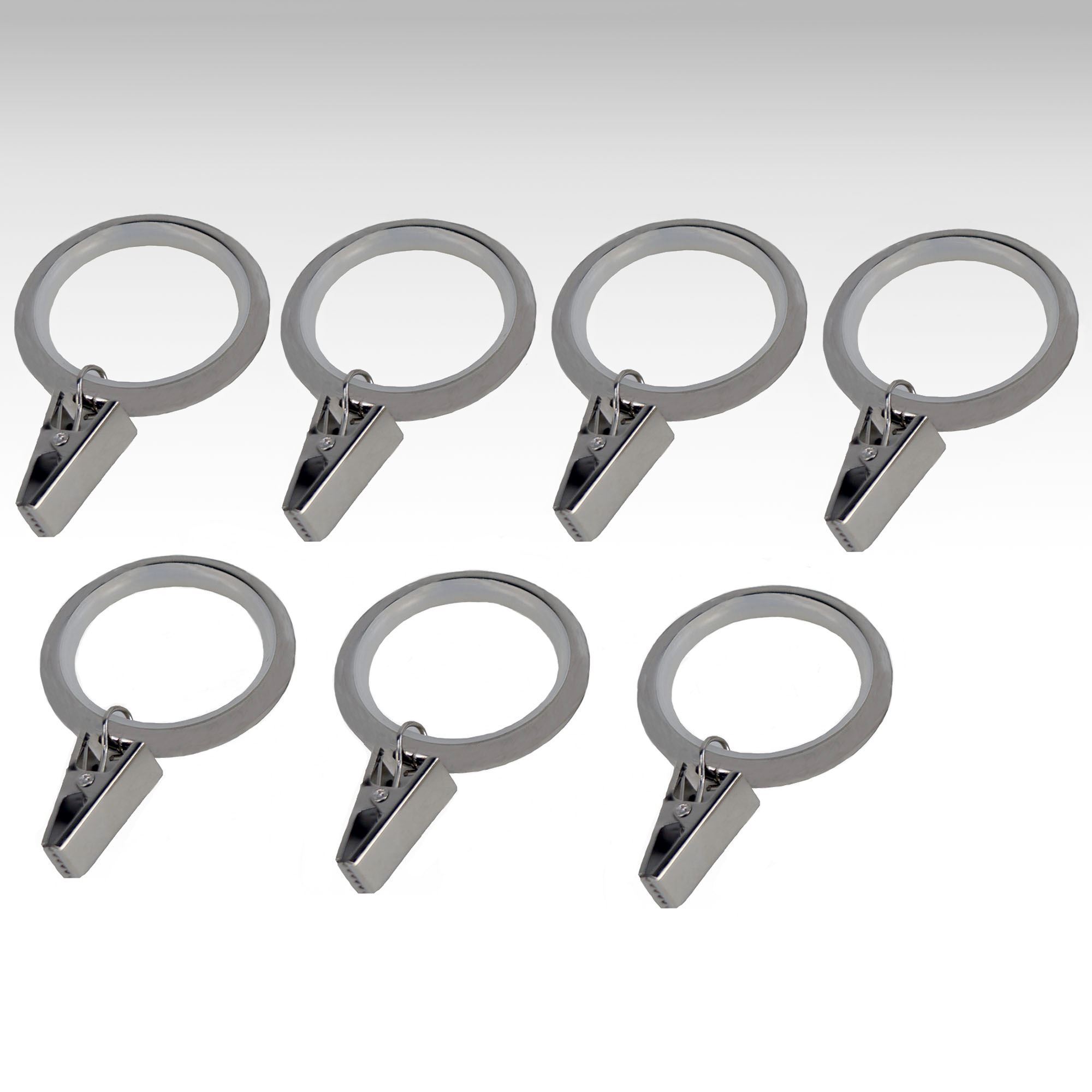 Using Clip Rings Universal Brushed Nickel Curtain Clip Rings Set