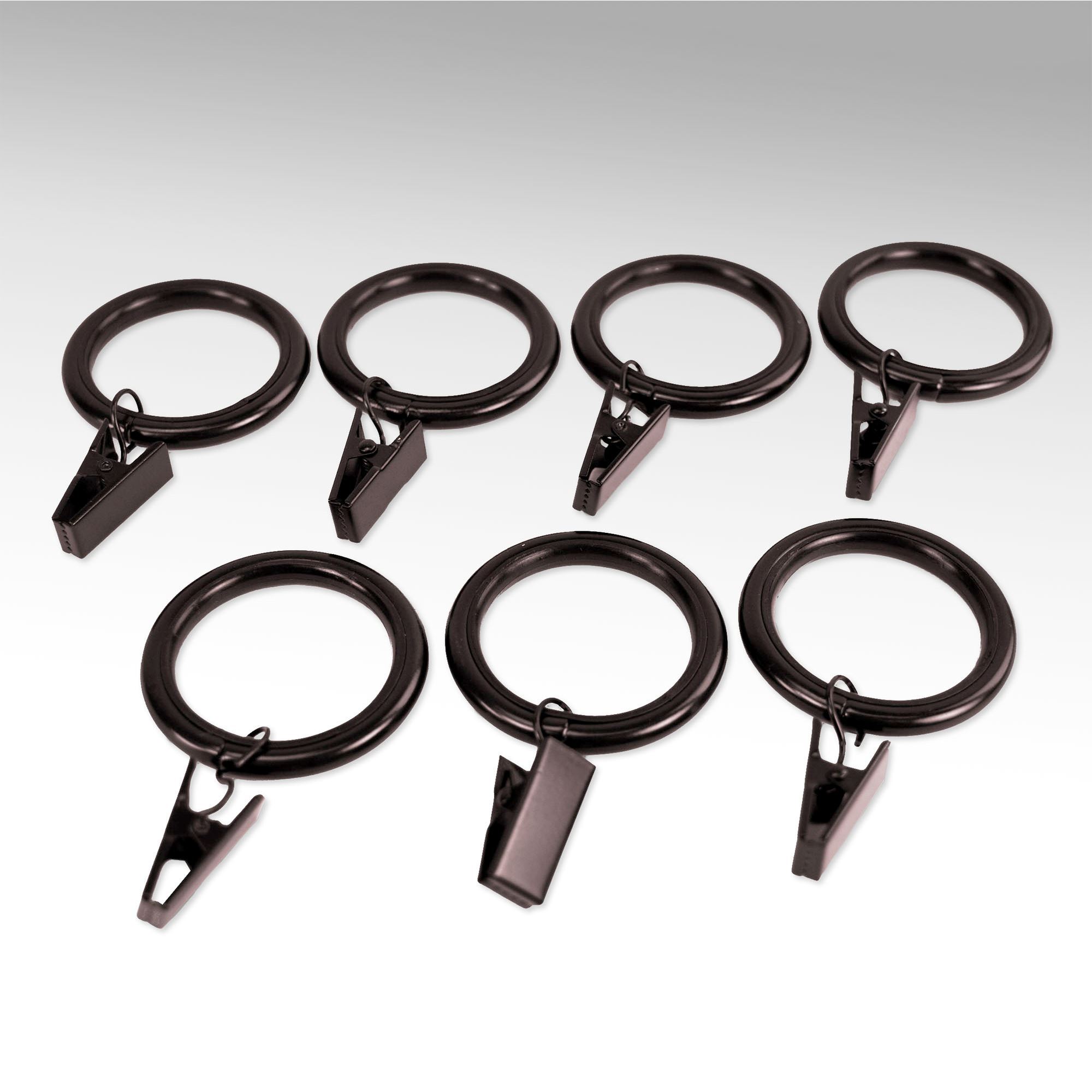 Using Clip Rings Universal Espresso Curtain Clip Rings Set