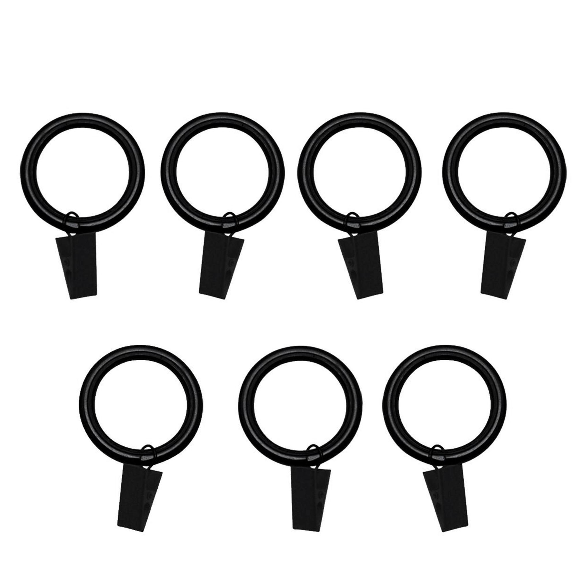 Using Clip Rings Universal Black Curtain Clip Rings Set