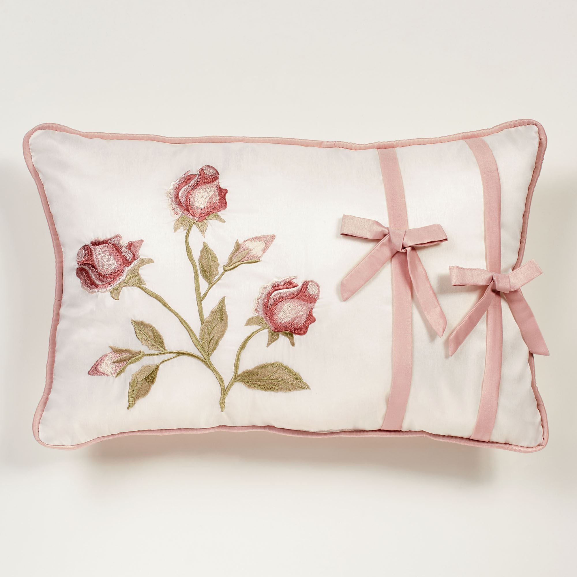 Blush Rose Piped Pillow Rectangle Touch of Class
