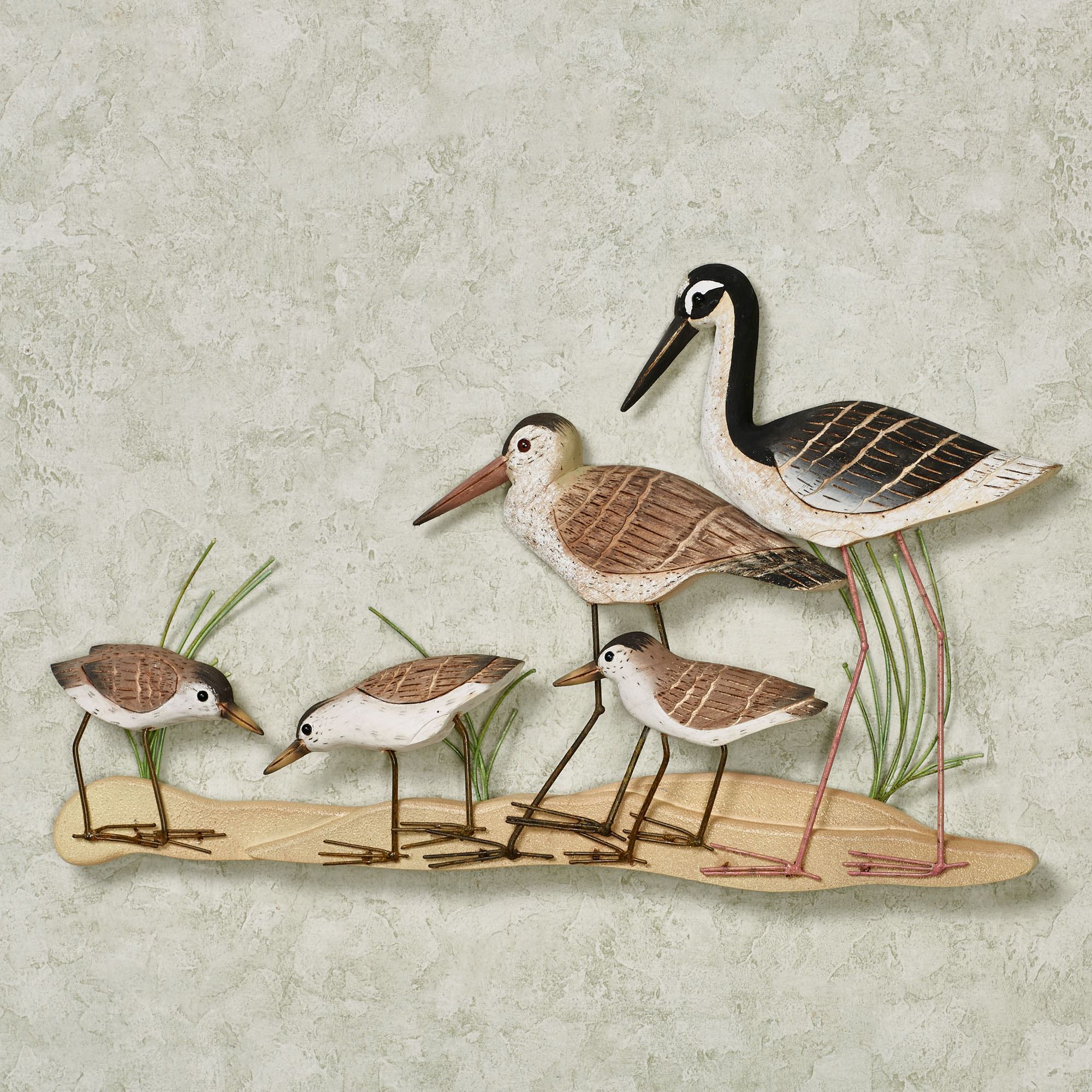 Sandpiper Family Indoor Outdoor Wall Sculpture