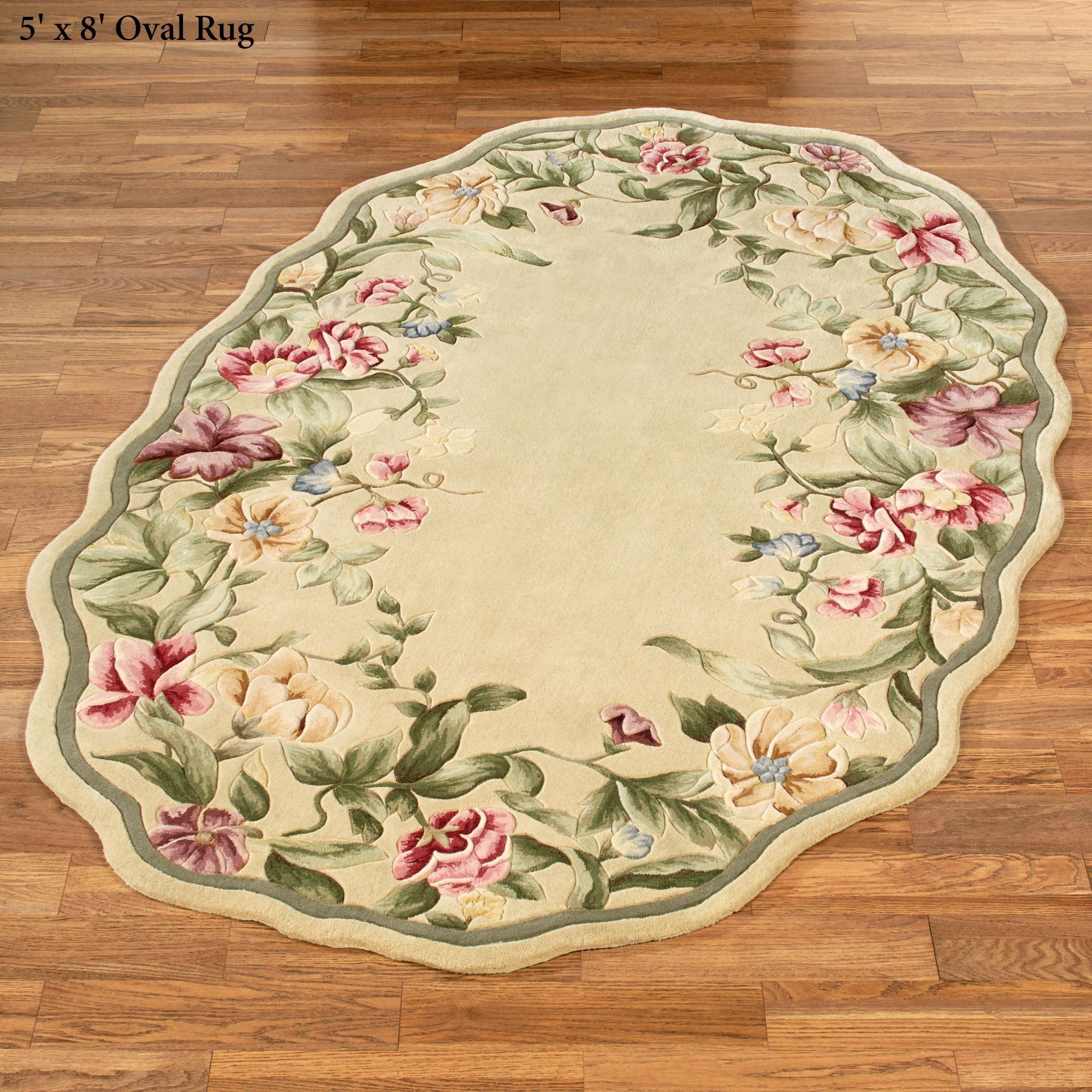 Spring Garden Scalloped Floral Oval Rugs spring-garden-scalloped-floral-oval-rugs
