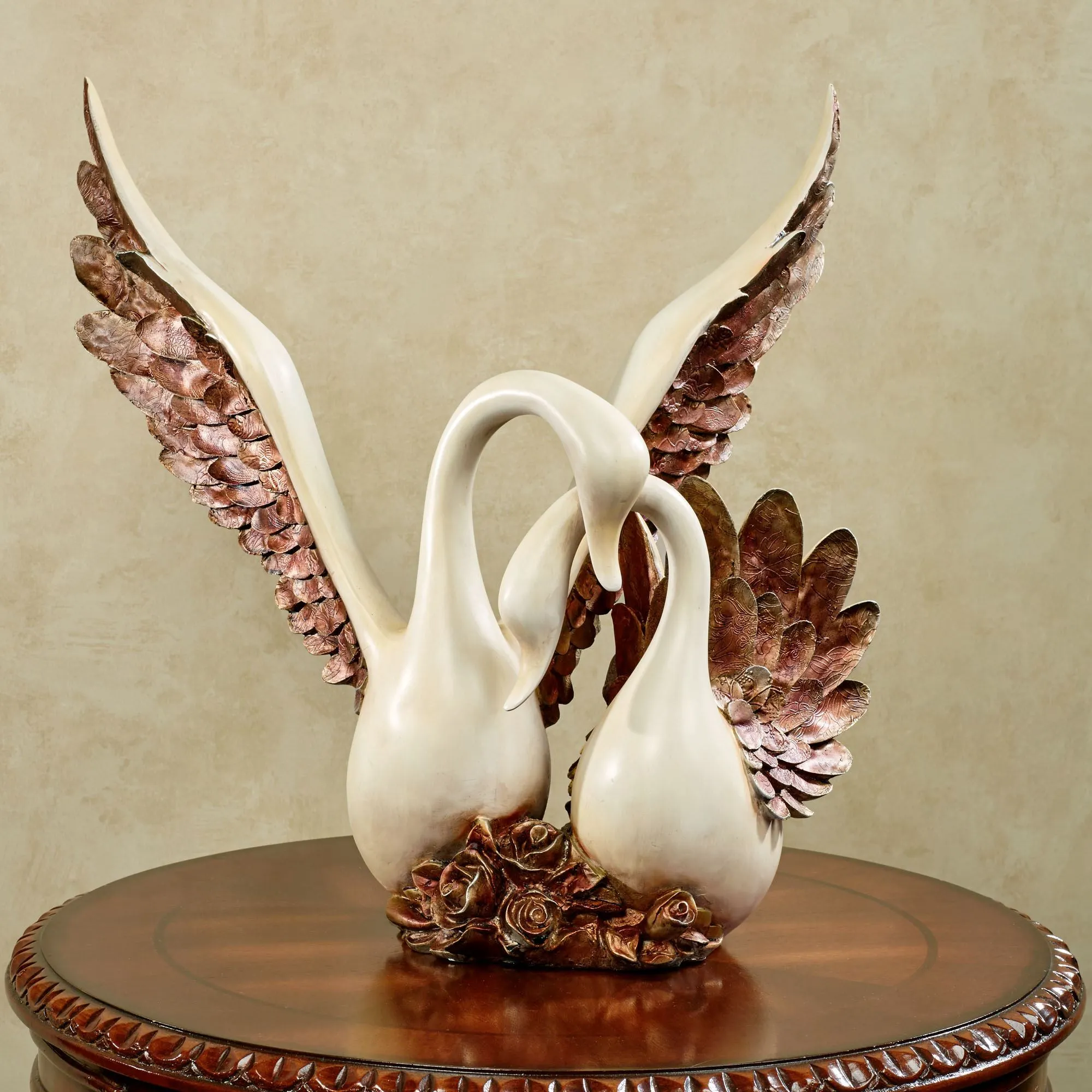 Wings of Love Romantic Swans Sculpture