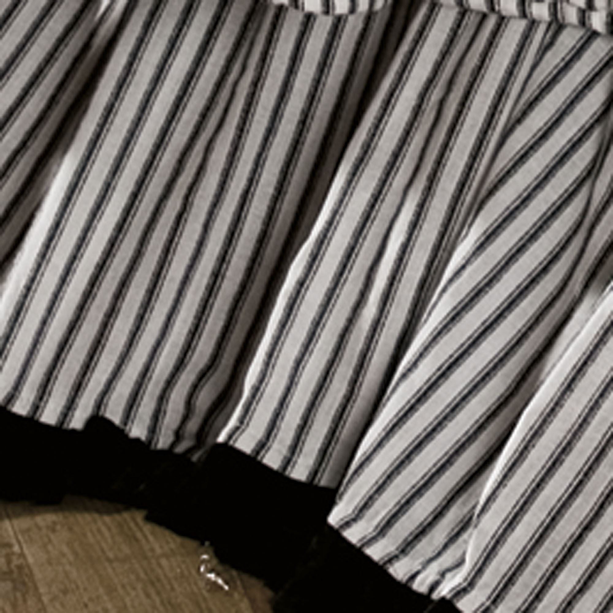 Toile De Jouy Gathered Bedskirt Black Touch Of Class