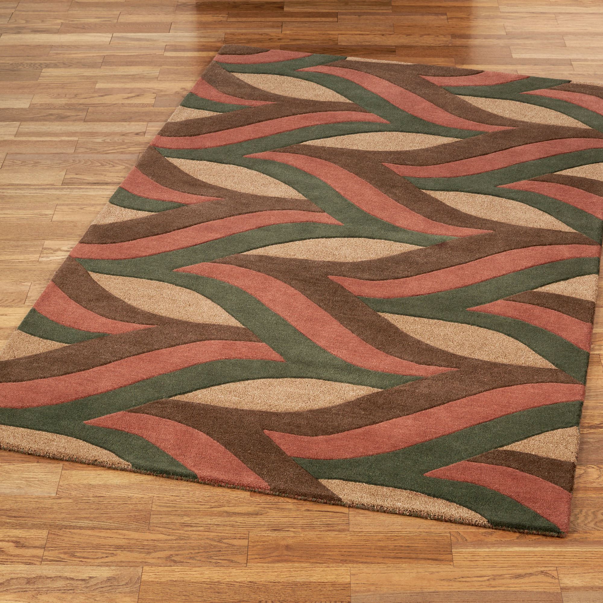 Divergence Russet Wool Area Rugs