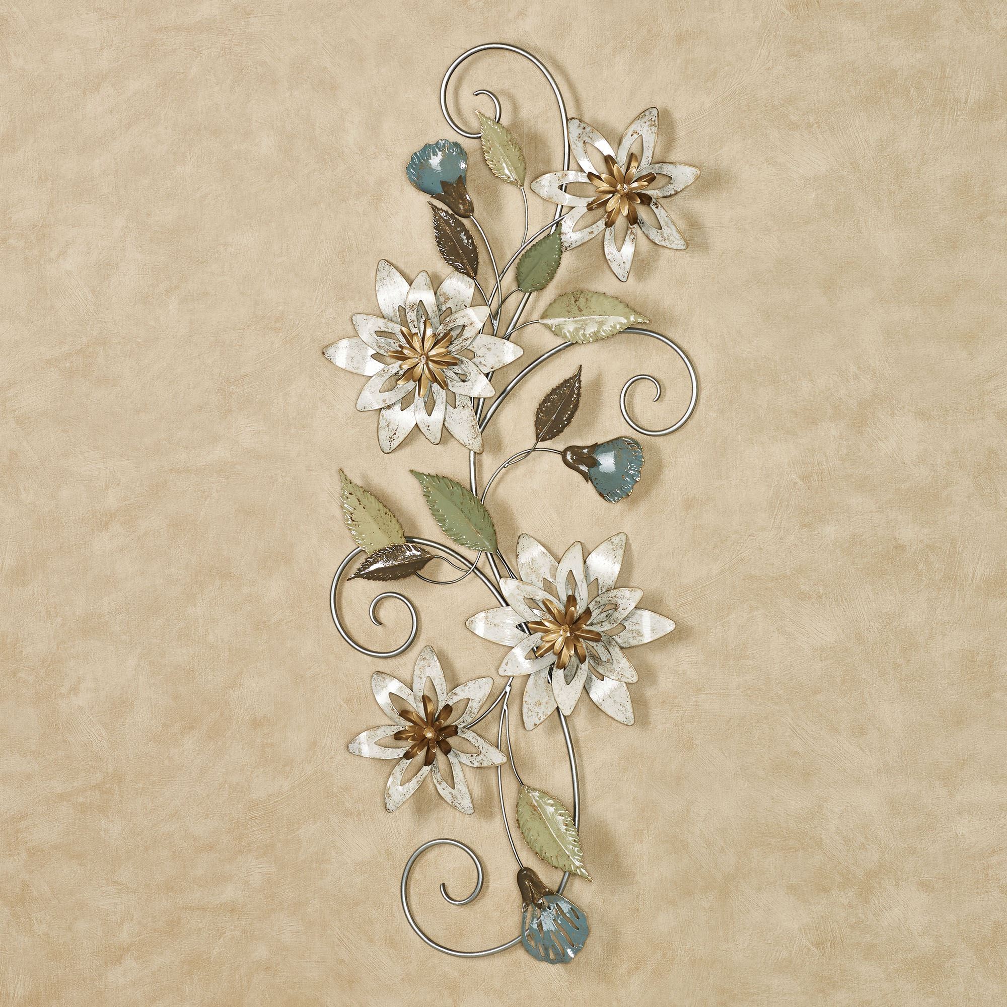 Metal Wall Art Floral Decor for Modern Home Interiors