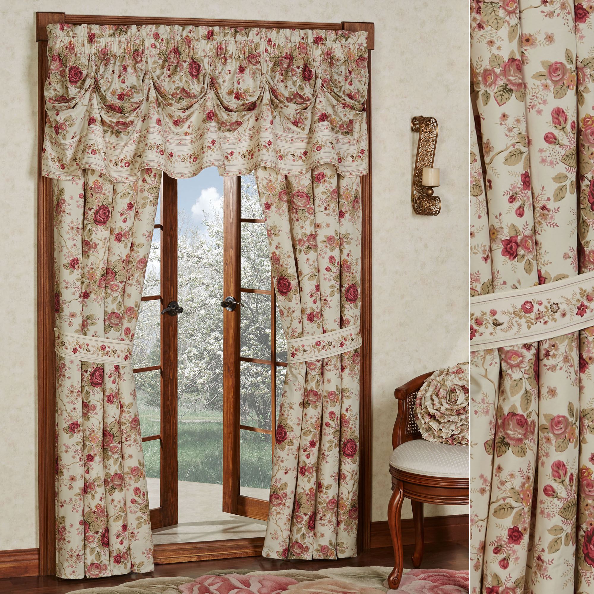Heirloom Rose Floral Window Treatment