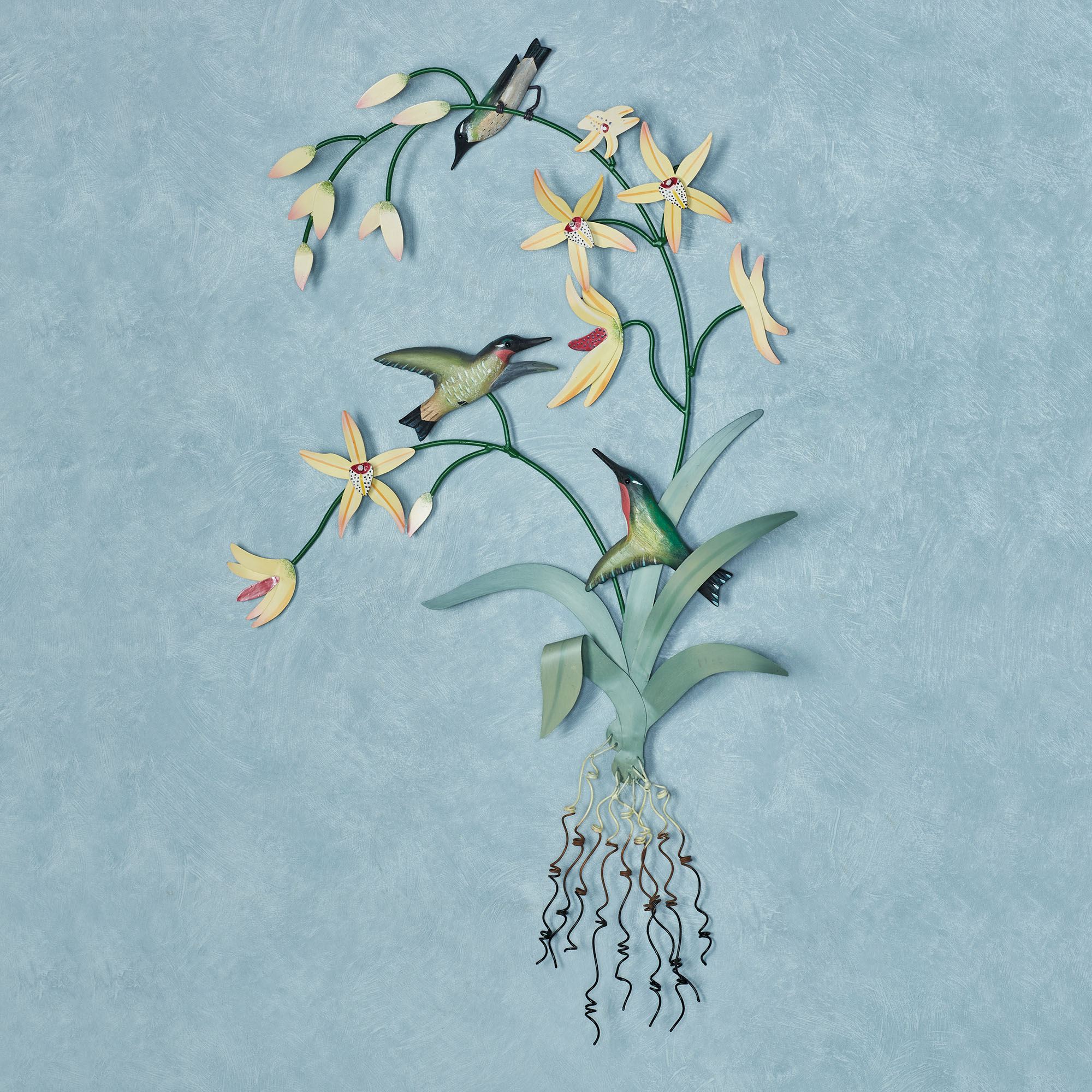 Enchanted Hummingbird Canvas Wall Art - Large 27x18 Inch Nature Print With Museum Wrap
