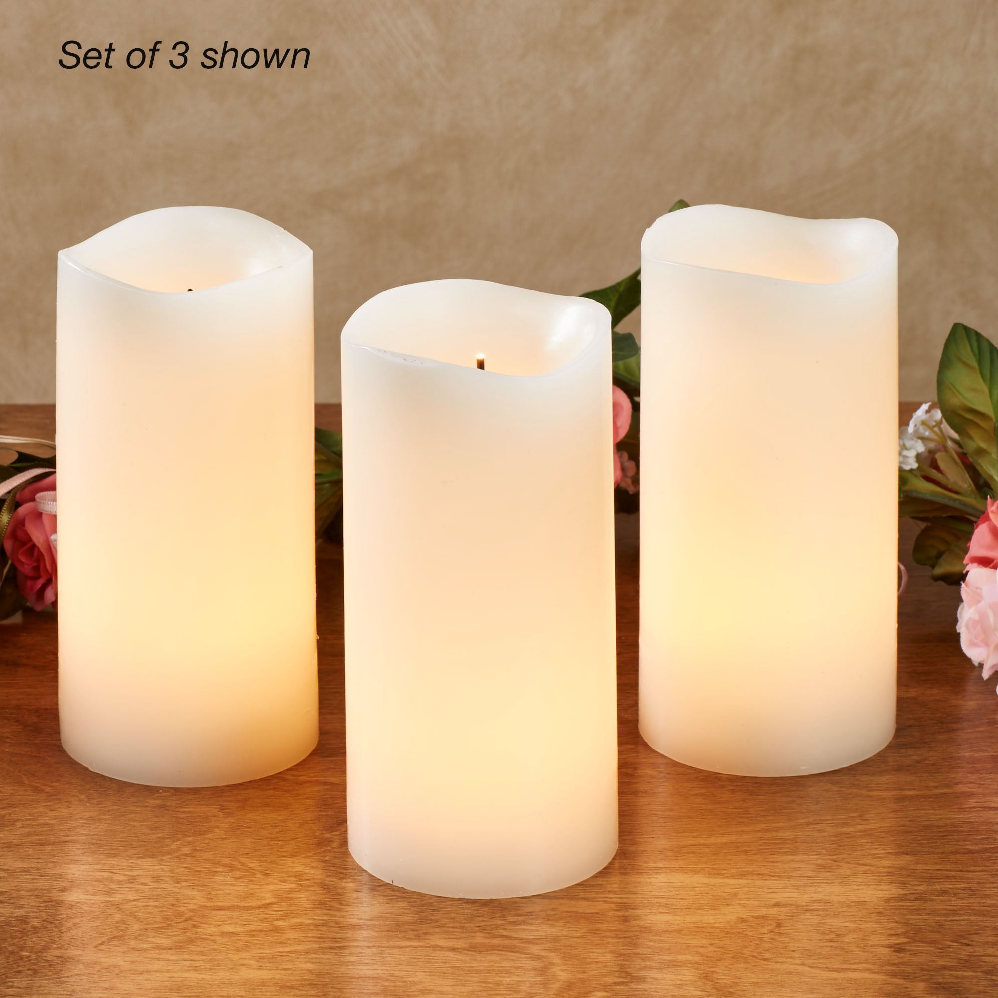 Shama Vanilla Scented LED Candle Set with Batteries