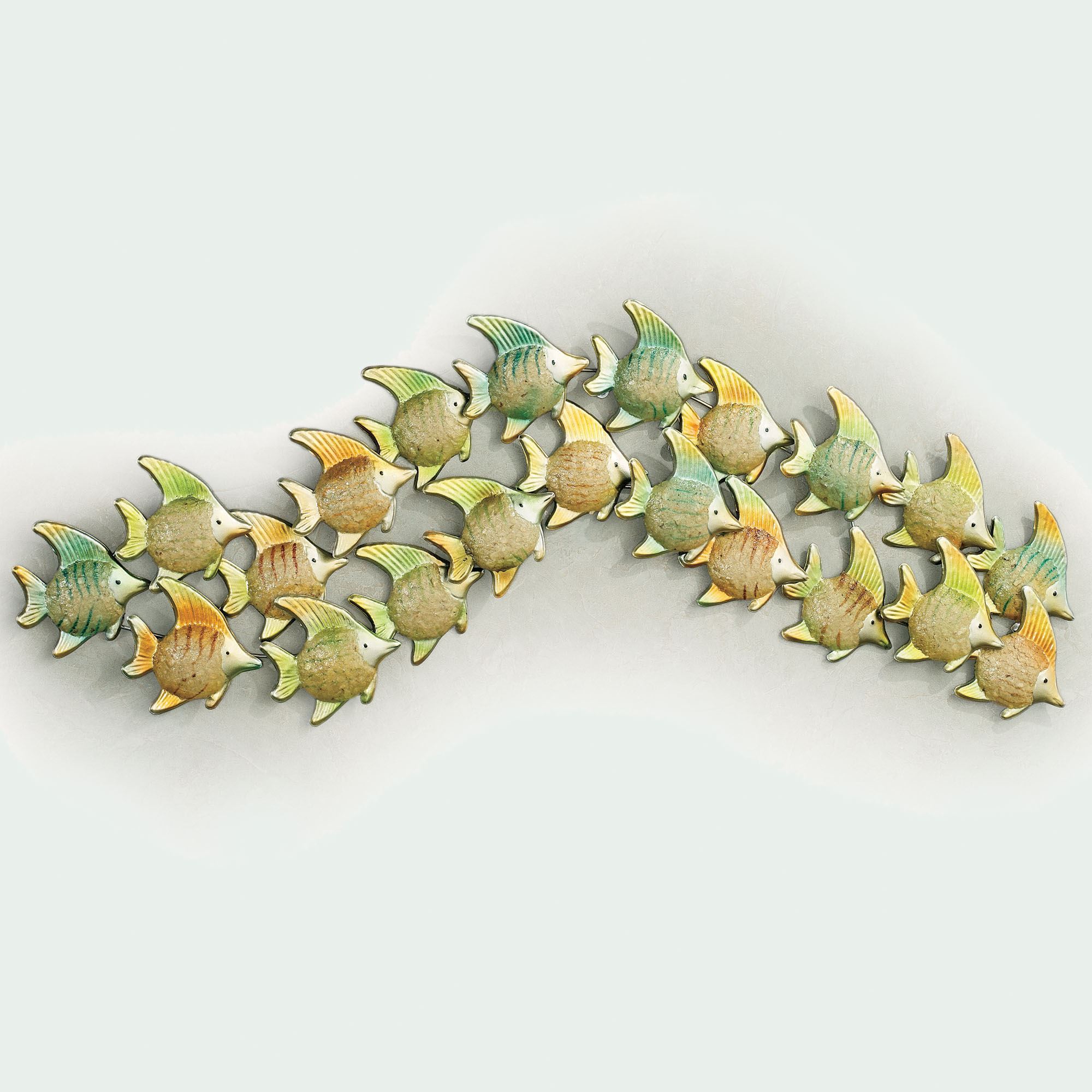 Angelfish Wave Metal Wall Sculpture