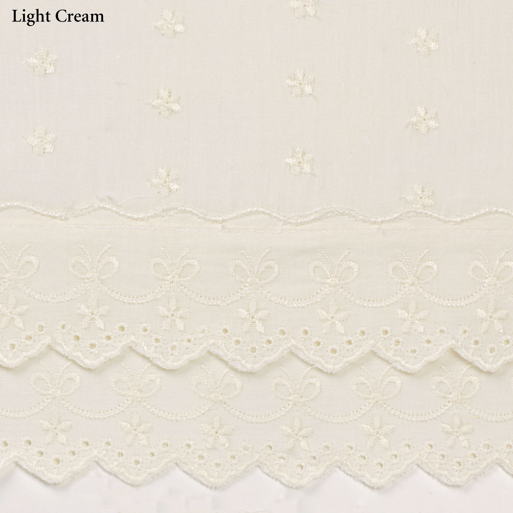 thumbnail image 2 of Today's Curtain Ribbon Eyelet Tier - White 60" W X 24" L Embroidered Window Panel 2 of 13