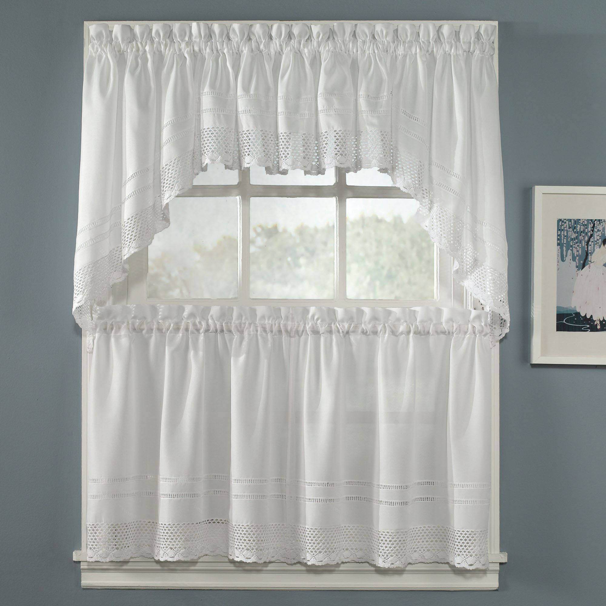 Crochet Tailored Tier Window Treatment Crochet Tailored Tier Window Treatment