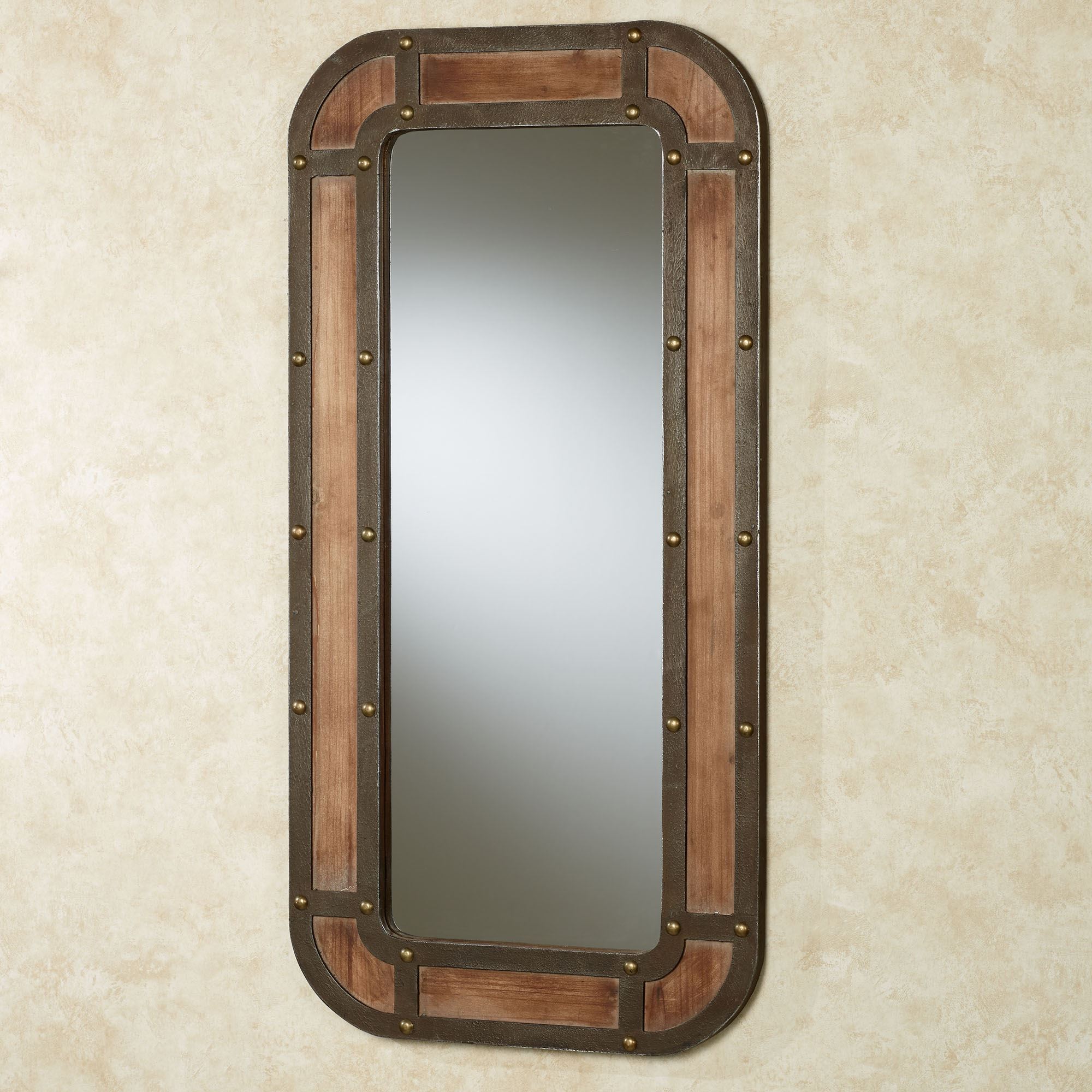 Rustic Rectangular Wall Mirror Pikeville Rustic Wooden Rectangular Wall Mirror