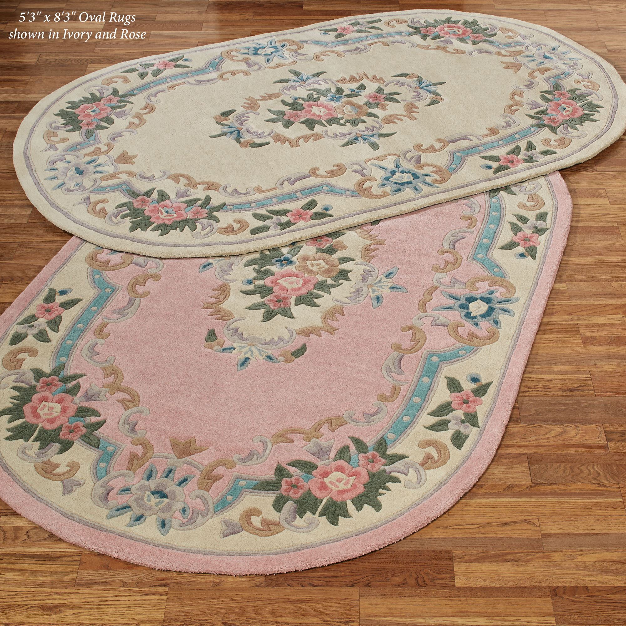 Rose In Oval Rugs