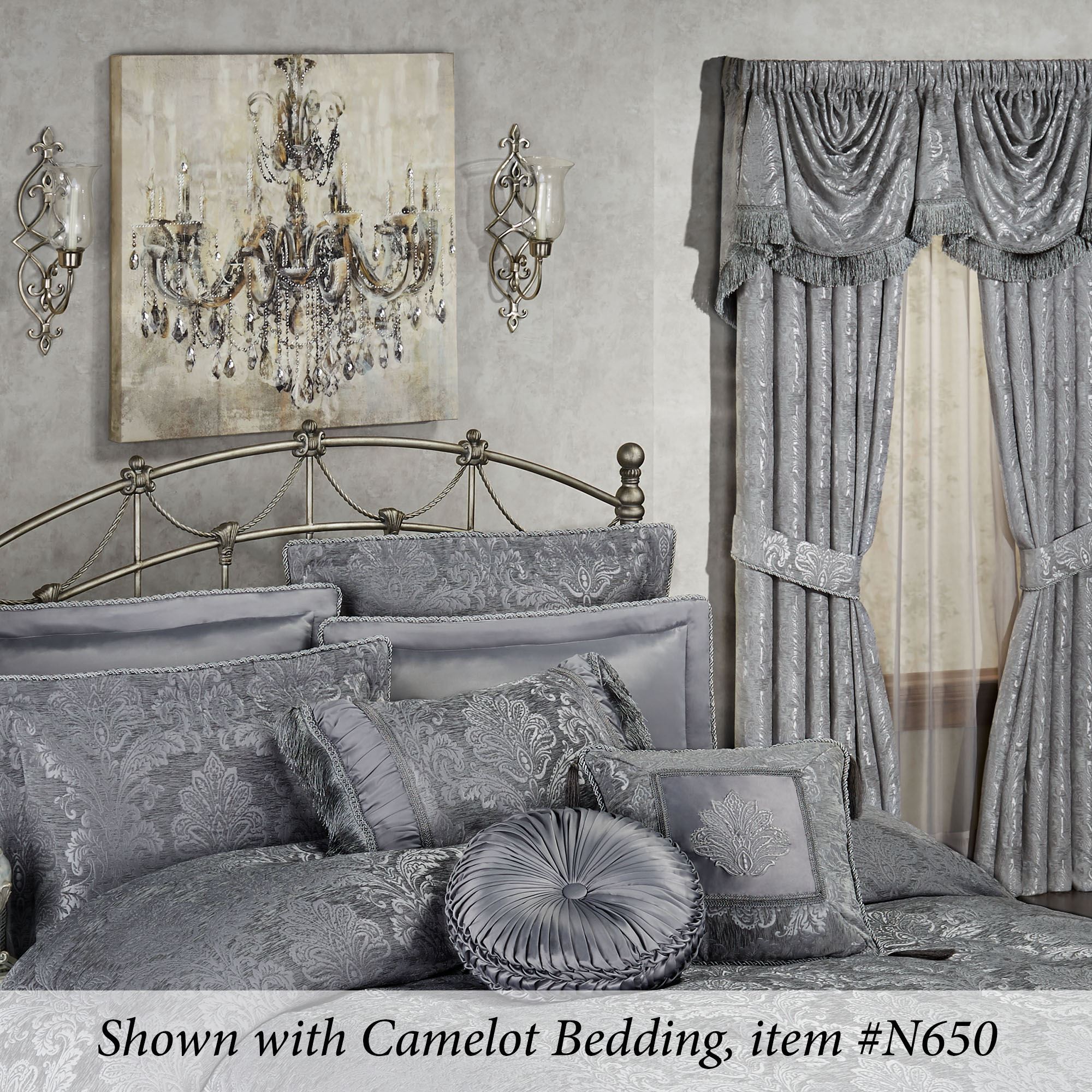 Elegant Chandelier Jeweled Canvas Wall Art