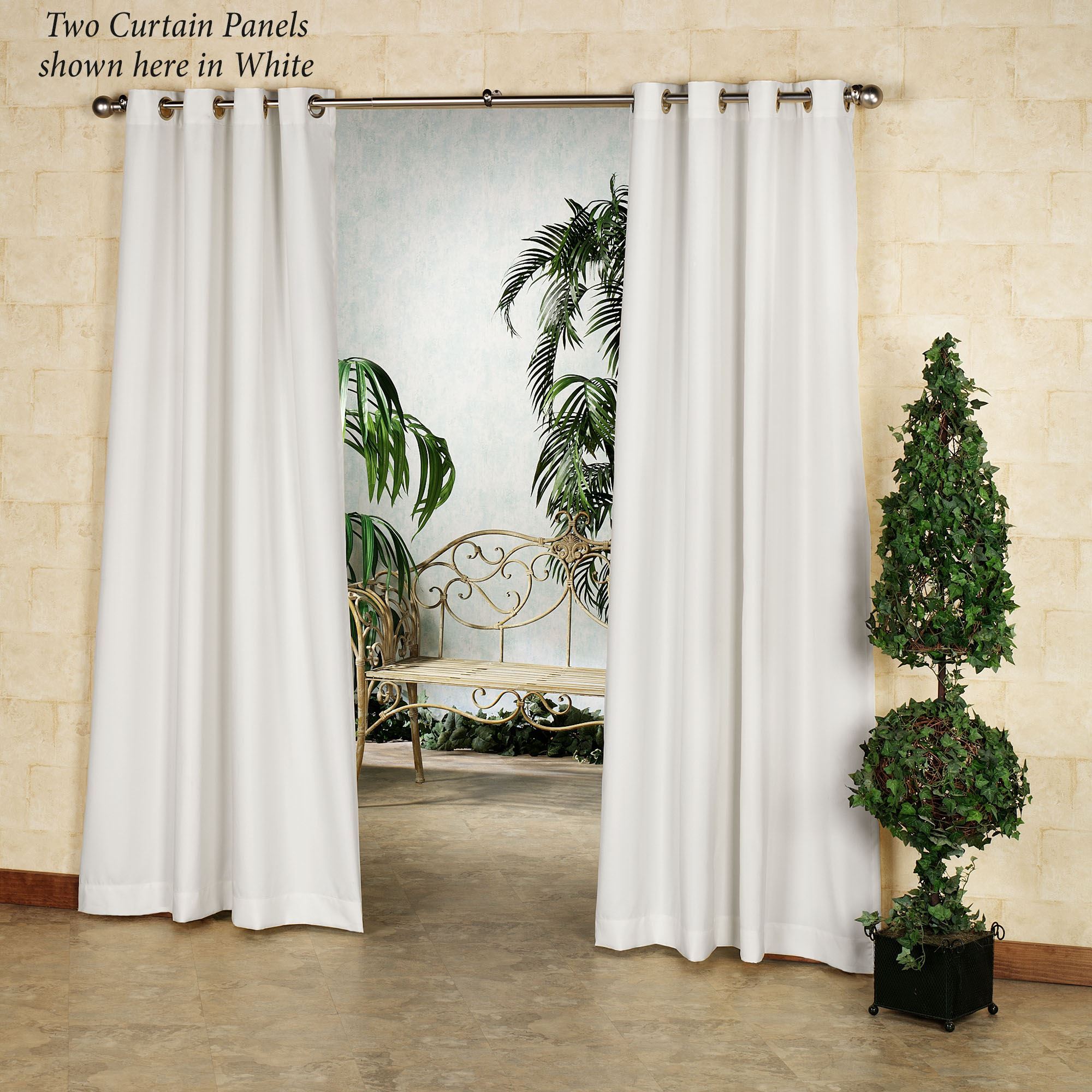 Gazebo Solid Color Long Grommet Curtain Panel 50 x 108
