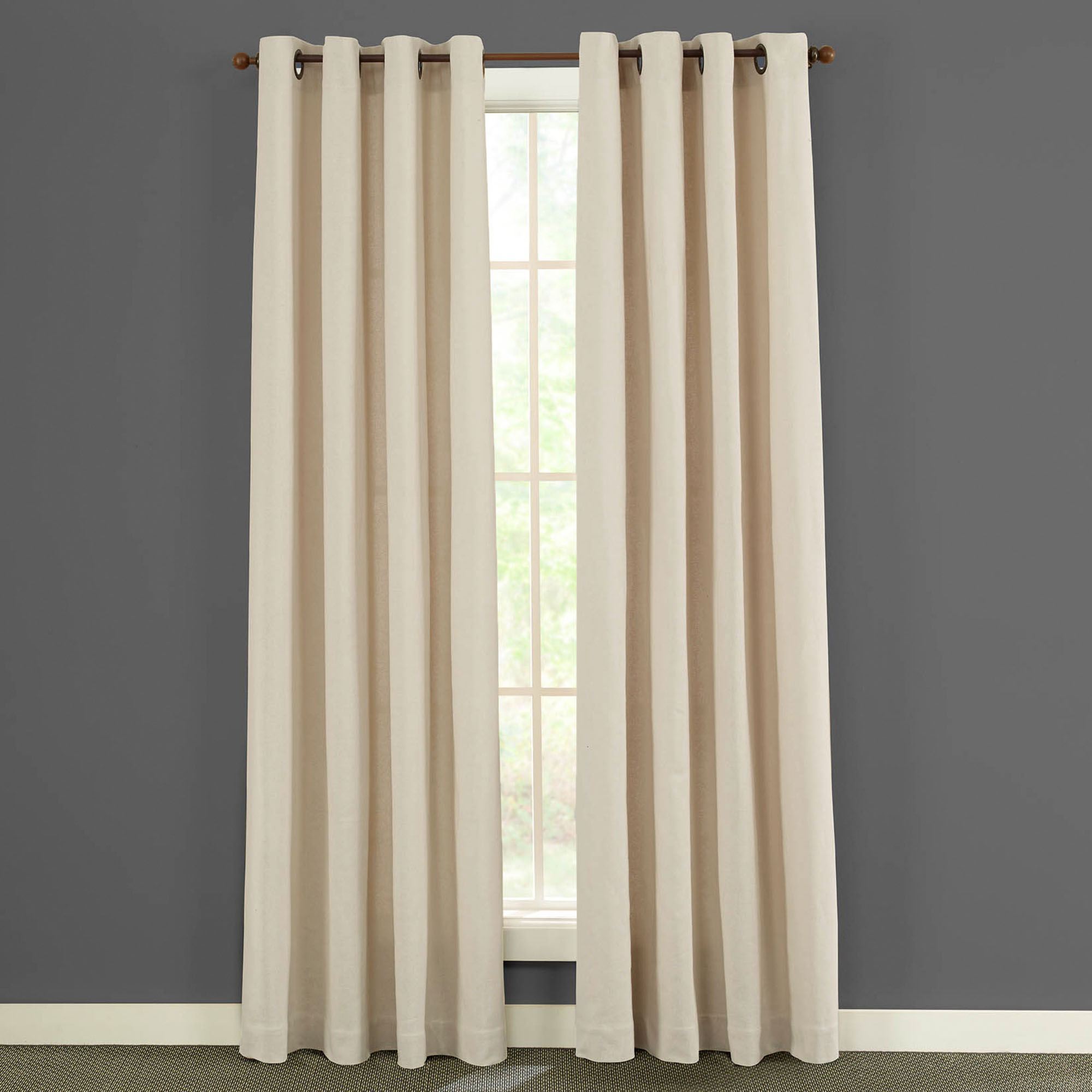 Courtland Park Faux Burlap Grommet Curtain Panel