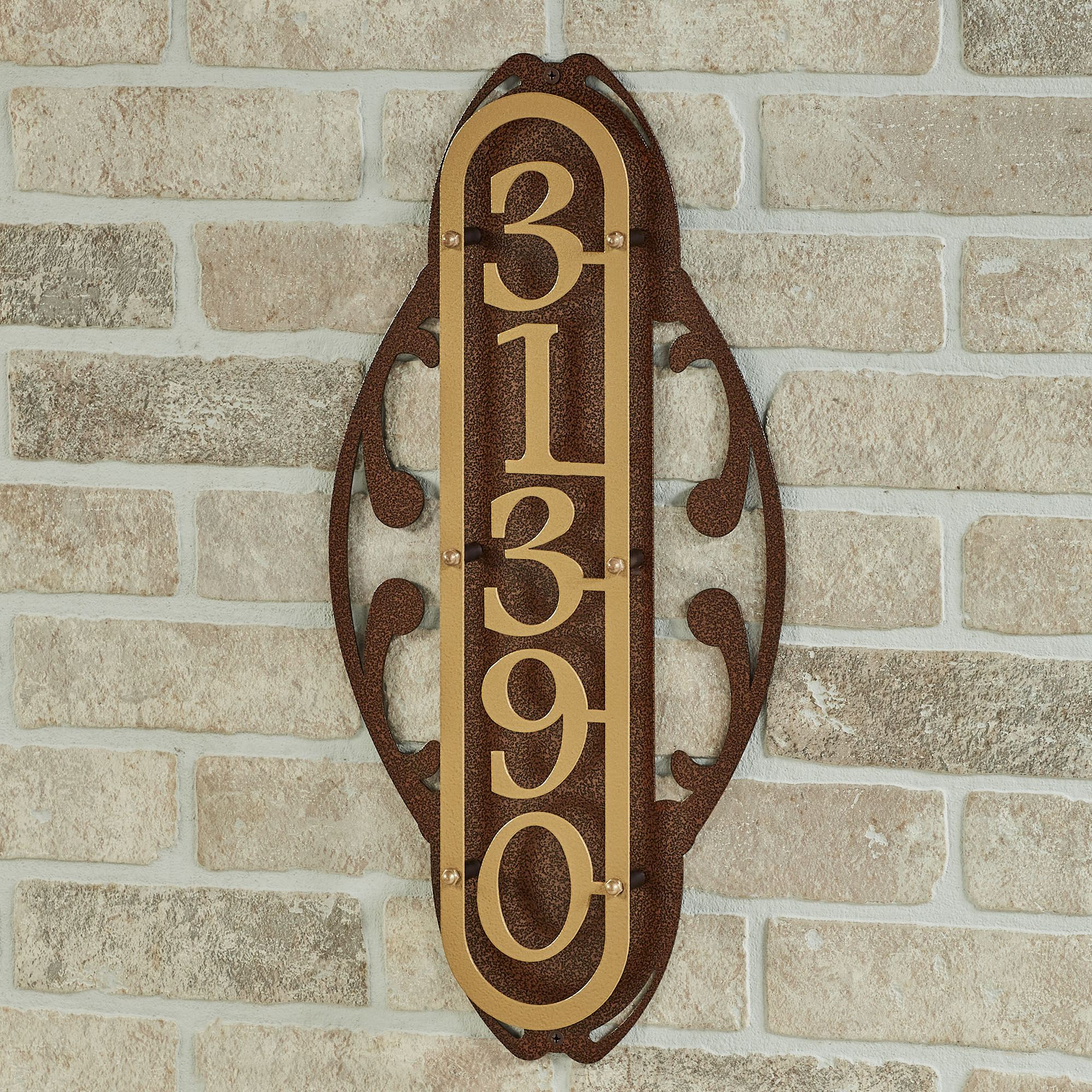 Paris Vertical House Number Address Wall Sign