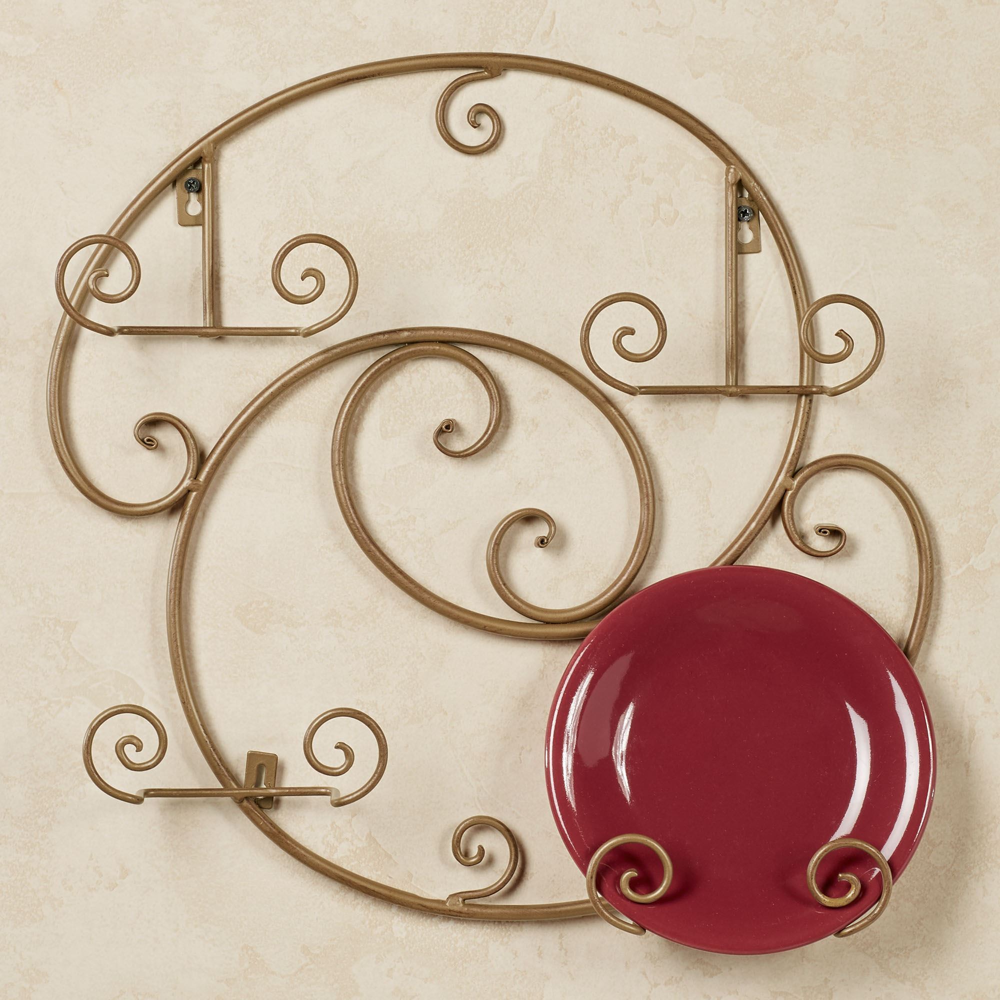 Laylla Satin Gold Petite Plate Rack for 6