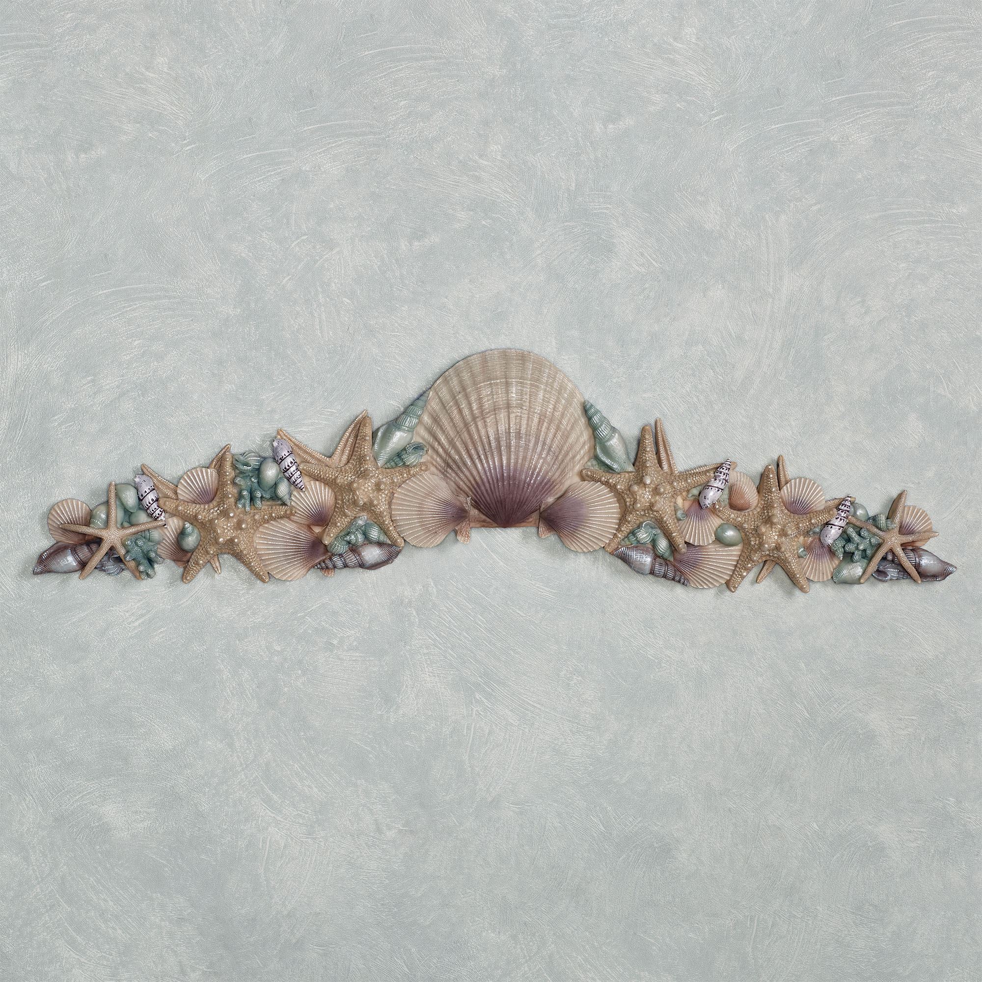 Novelty Home Decor Plaques Signs Blue And Tan Scallop Seashells Beach House Bathroom Decorations Wall Decor Sign Home Garden Entsrilanka Org
