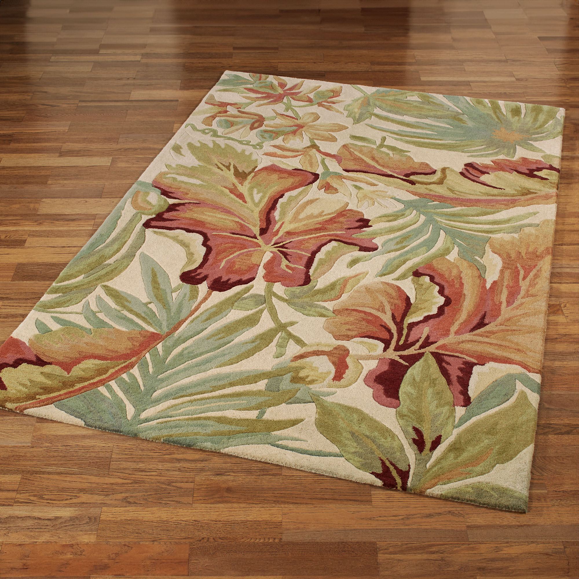 Paradise Foliage Tropical Round Rugs