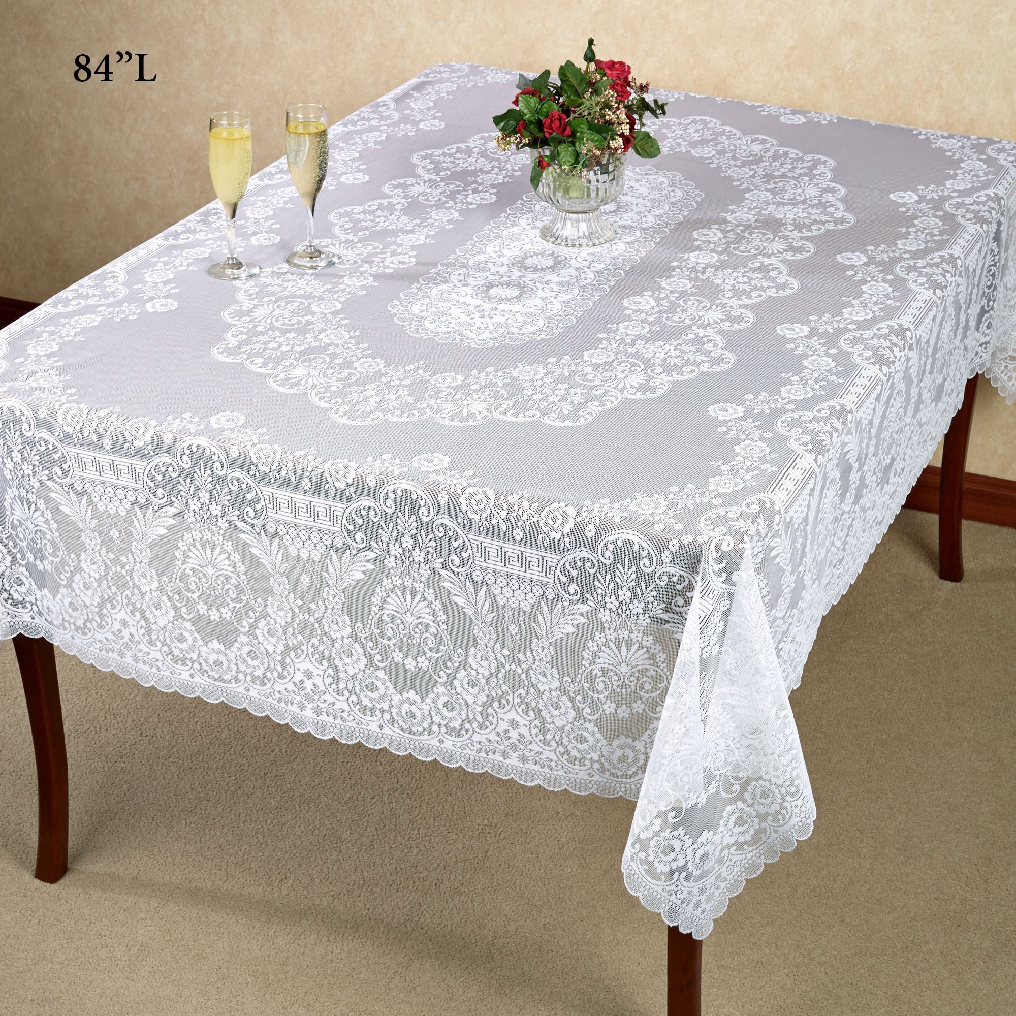 Hadleigh White Lace Tablecloth individual tablecloth