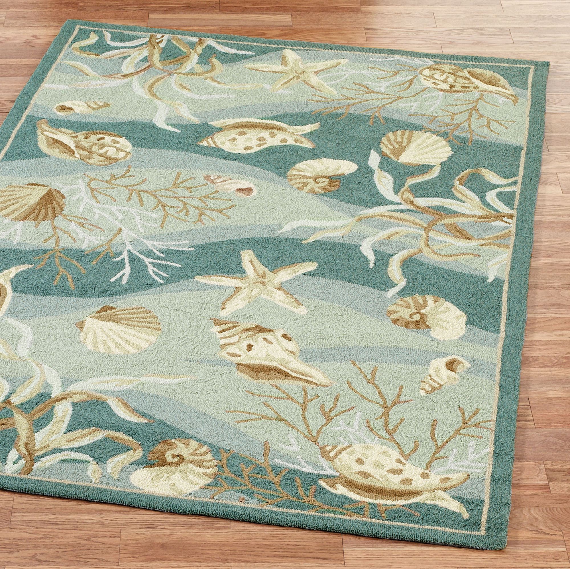 Seashells Hand Hooked Area Rugs